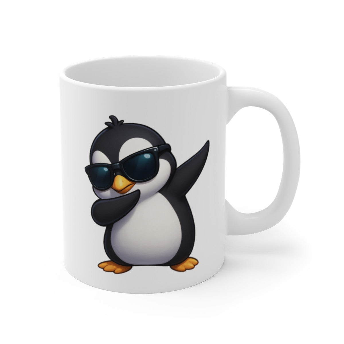Mug Pingouin qui Dab – Illustration Mignonne et Hivernale – Cadeau Animal Cool et Drôle