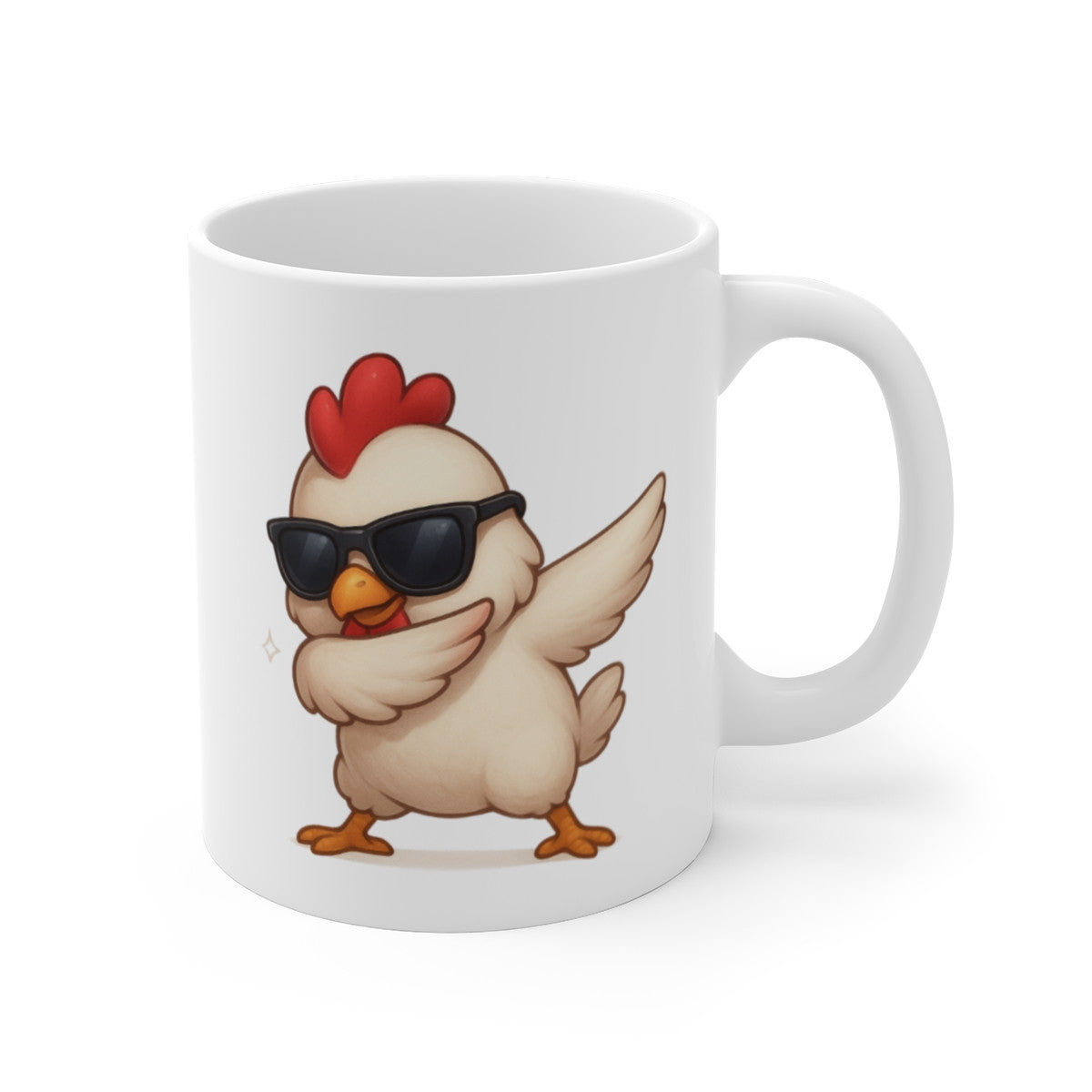 Mug Poule qui Dab – Illustration Fun et Mignonne – Cadeau Humour Ferme et Original