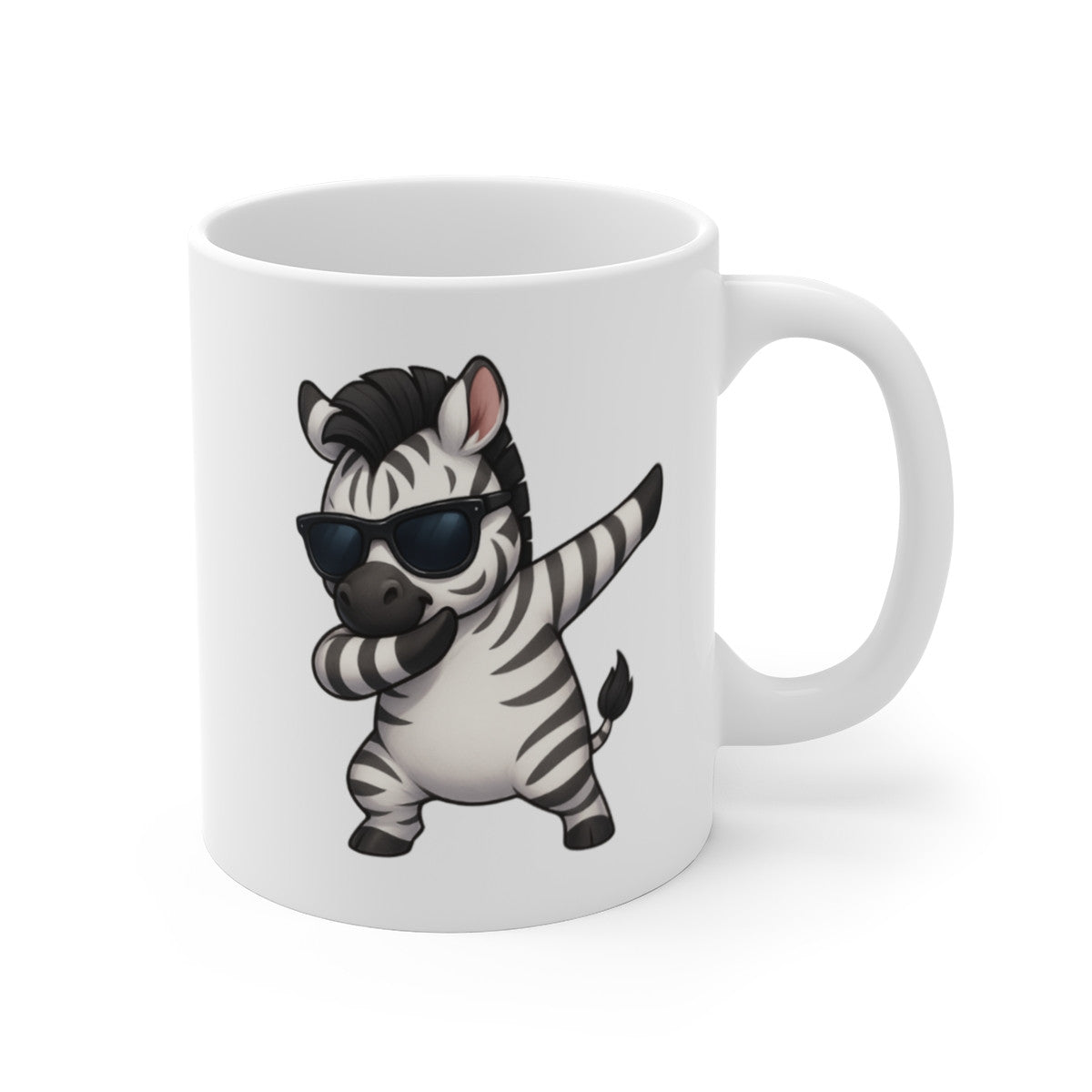 Tasse Zèbre qui Dab – Mug Humour Animal Rayé Mignon Lunettes Cadeau Original Jungle 325ml