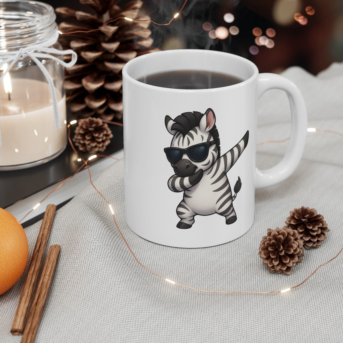 Tasse Zèbre qui Dab – Mug Humour Animal Rayé Mignon Lunettes Cadeau Original Jungle 325ml