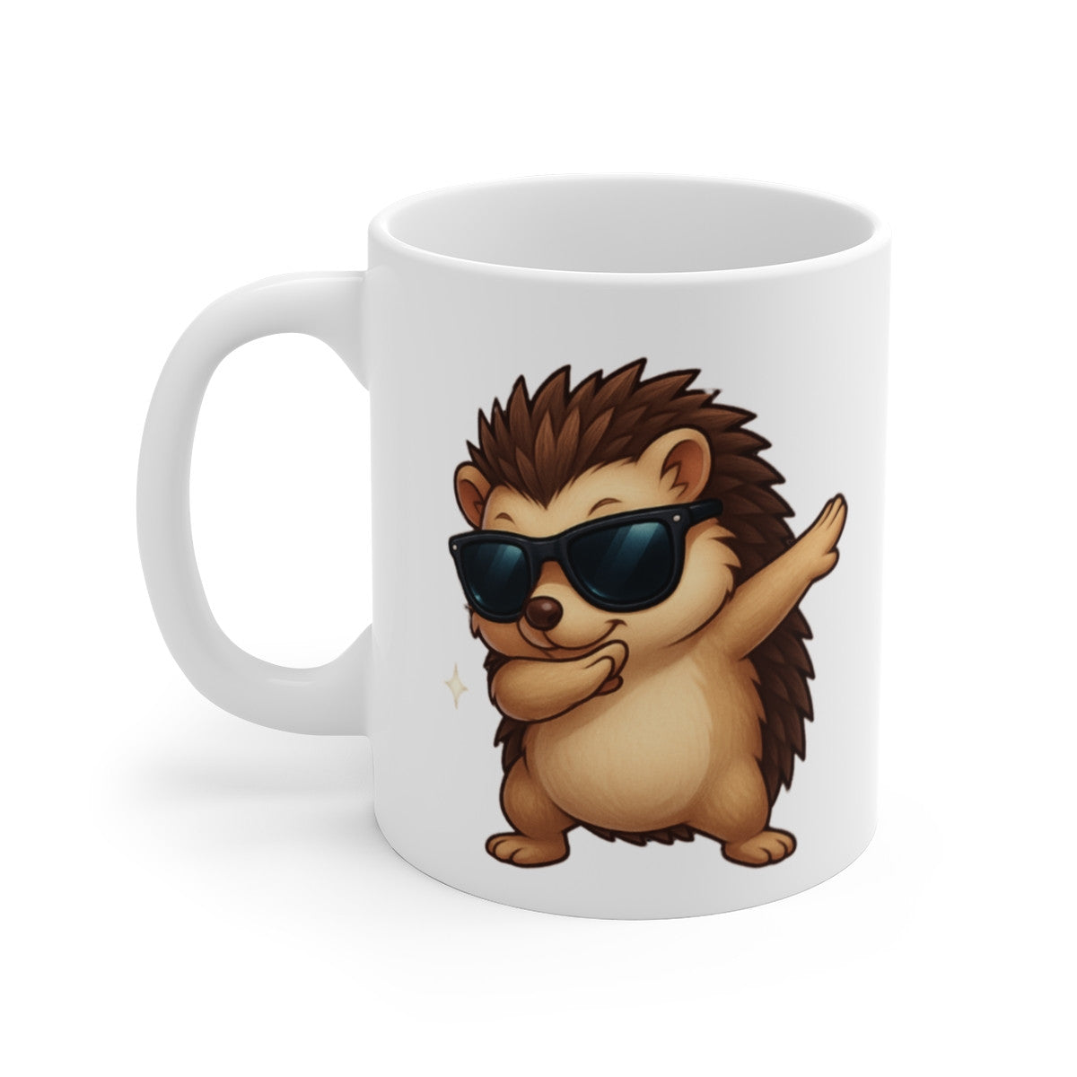 Tasse Hérisson qui Dab – Mug Humour Animal Mignon Lunettes Cadeau Rigolo Original 325ml