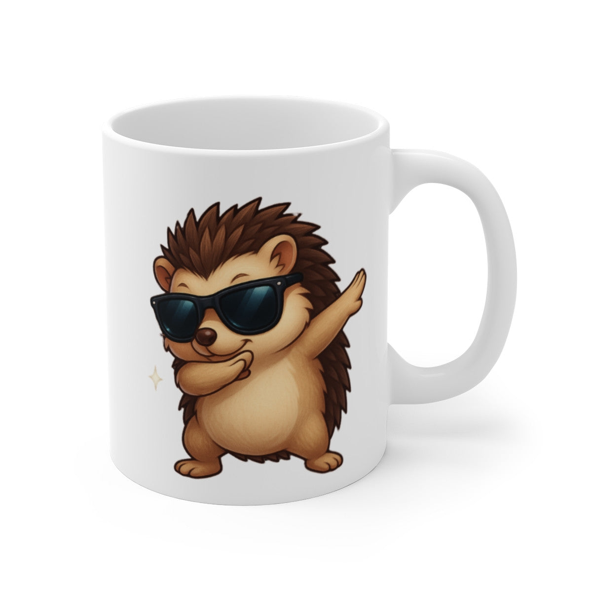 Tasse Hérisson qui Dab – Mug Humour Animal Mignon Lunettes Cadeau Rigolo Original 325ml