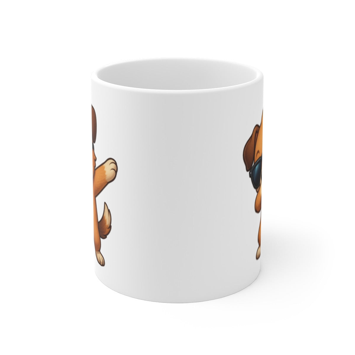 Mug Chien qui Dab – Illustration Drôle et Mignonne – Cadeau Fun pour Amoureux des Chiens