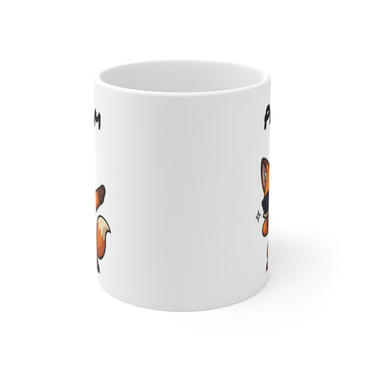 Tasse Personnalisée Renard Dab – Mug Prénom Mignon Animal Forêt Lunettes Cadeau Original 325ml
