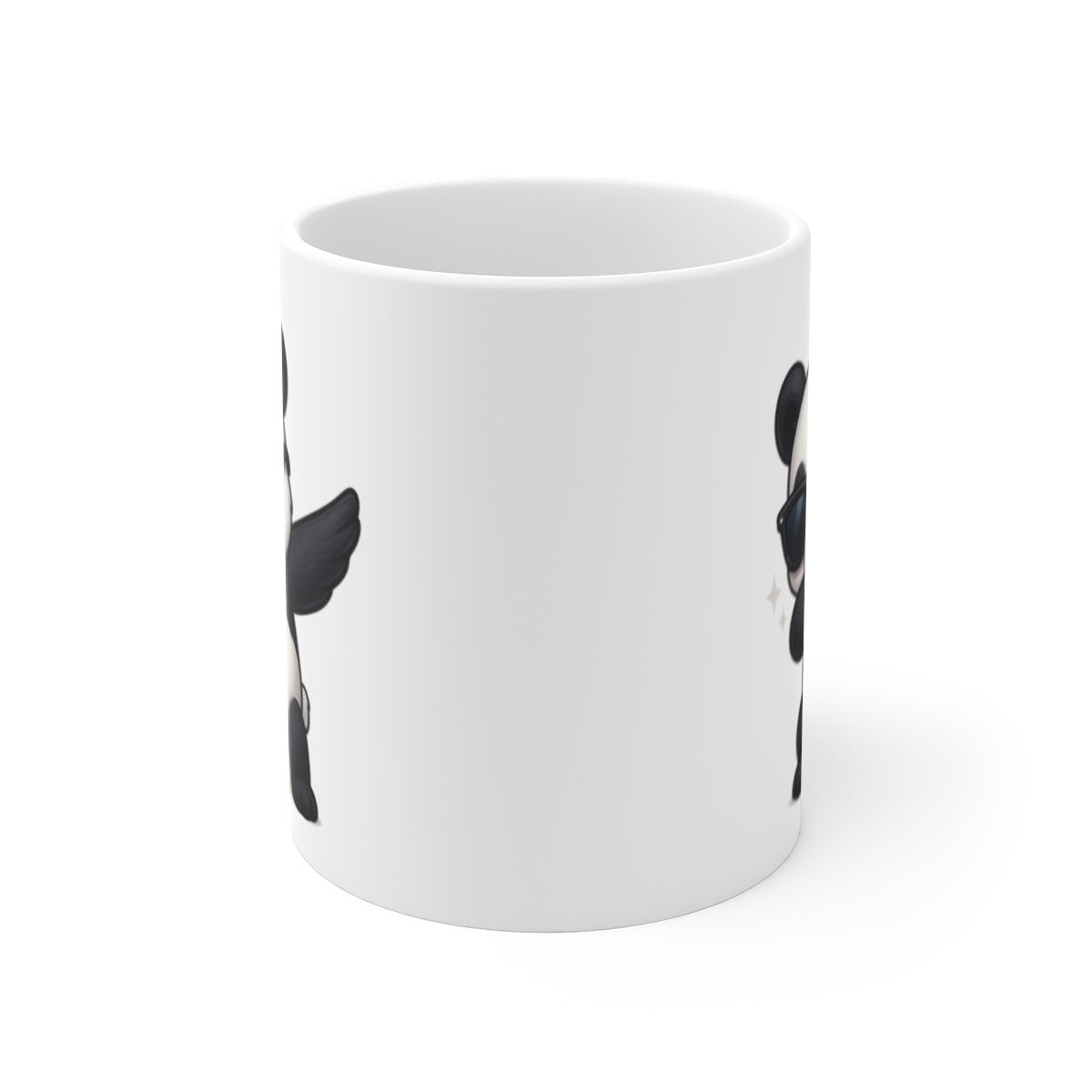 Tasse Panda qui Dab – Mug Humour Mignon Animal Lunettes Noires Cadeau Original Rigolo 325ml