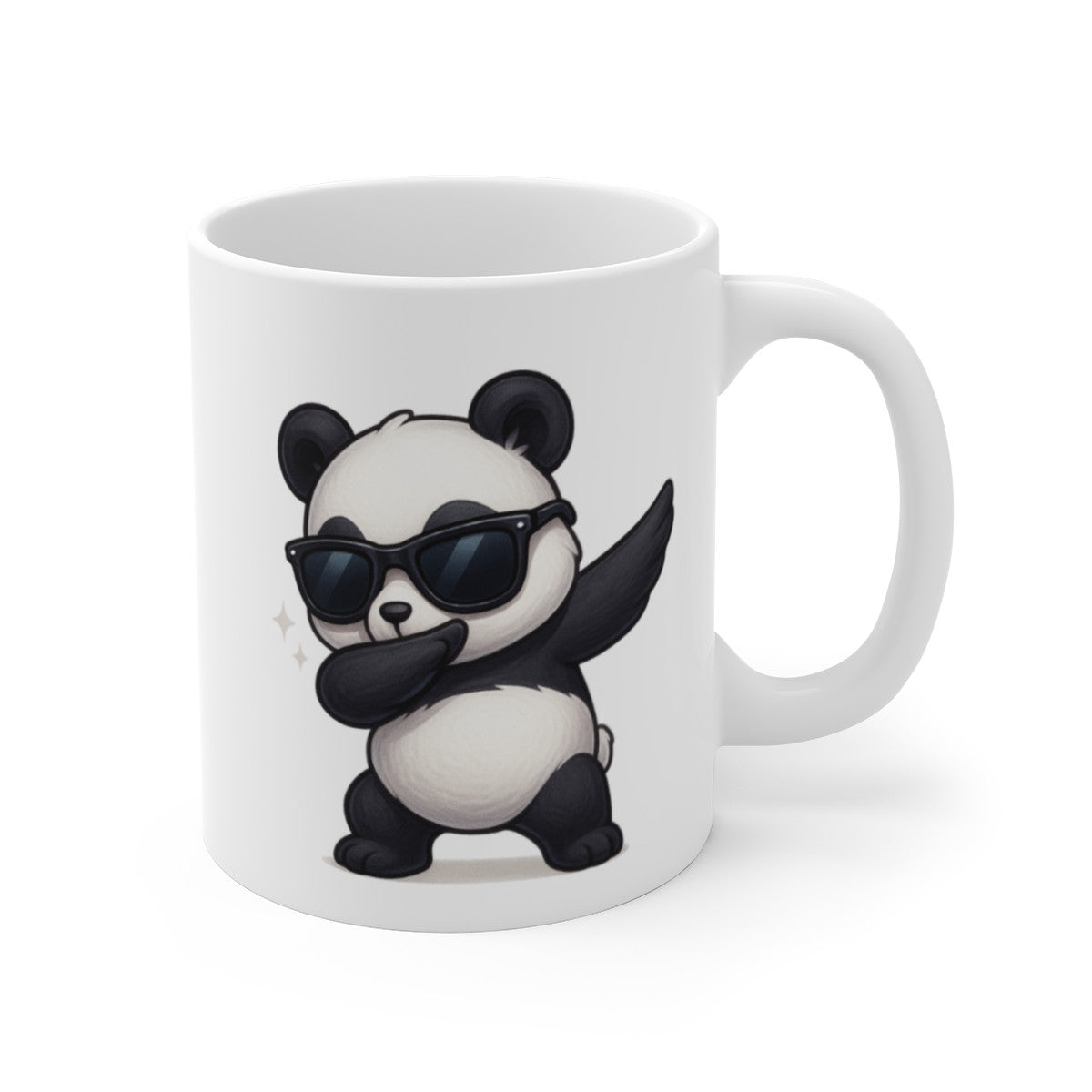 Tasse Panda qui Dab – Mug Humour Mignon Animal Lunettes Noires Cadeau Original Rigolo 325ml