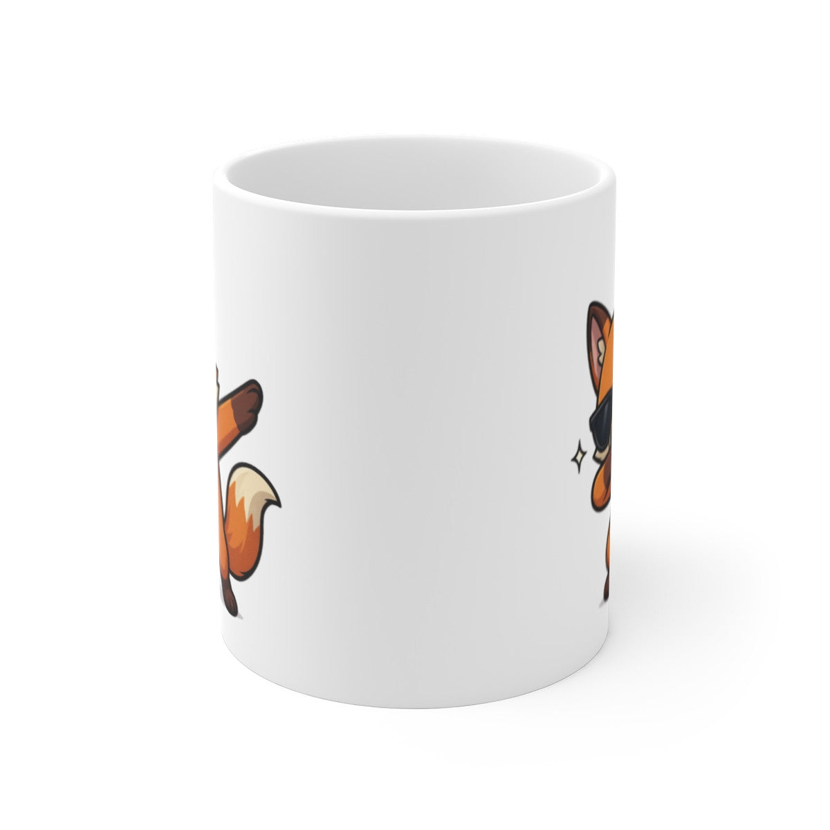 Mug Renard qui Dab – Illustration Mignonne et Tendance – Cadeau Drôle pour Fans d’Animaux
