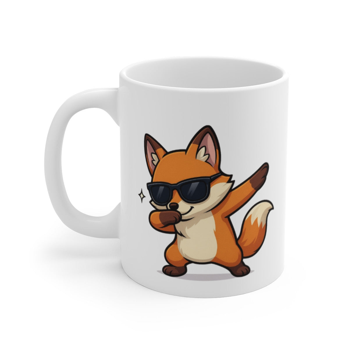 Mug Renard qui Dab – Illustration Mignonne et Tendance – Cadeau Drôle pour Fans d’Animaux