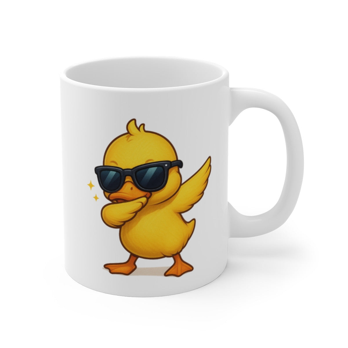Tasse Caneton qui Dab – Mug Humour Jaune Mignon Animal Lunettes Cadeau Drôle Original 325ml