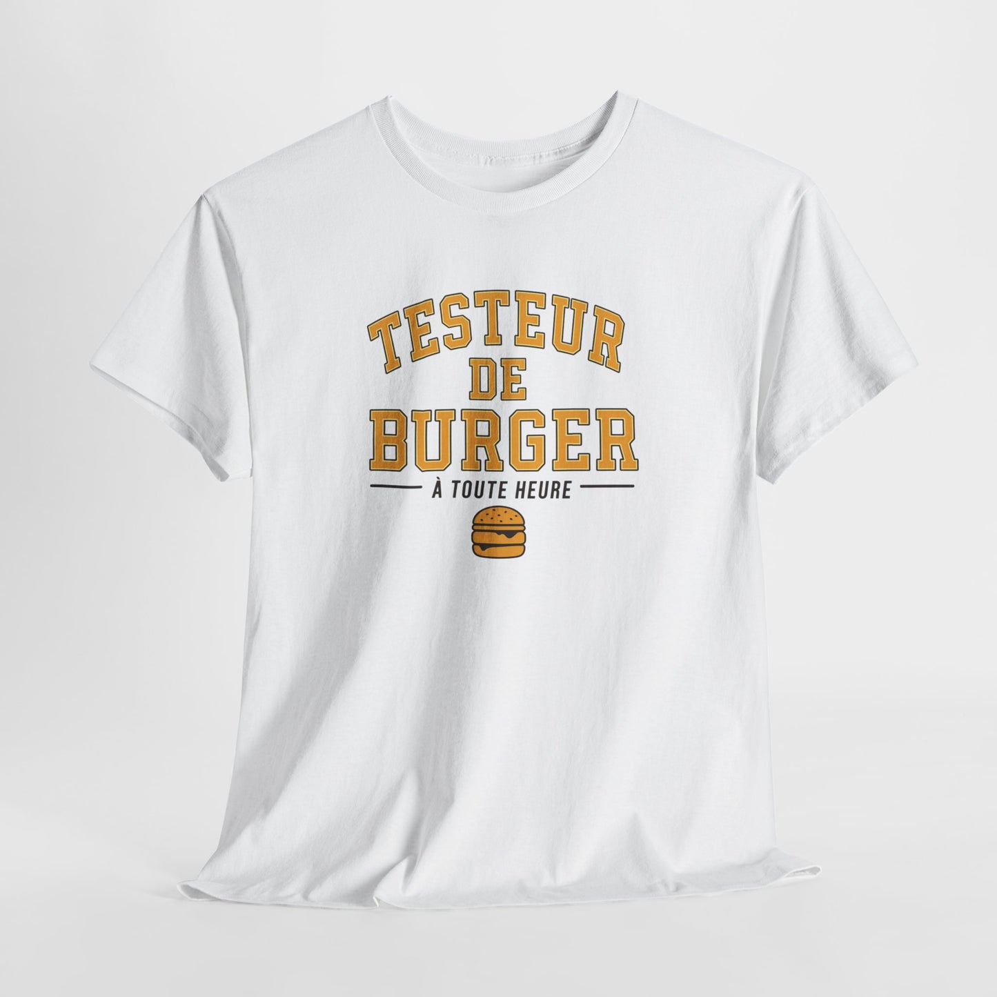 T-Shirt Testeur de Burger Humoristique – Tee Shirt Homme Amateur Burger Fast Food Idée Cadeau Gourmand Street Food