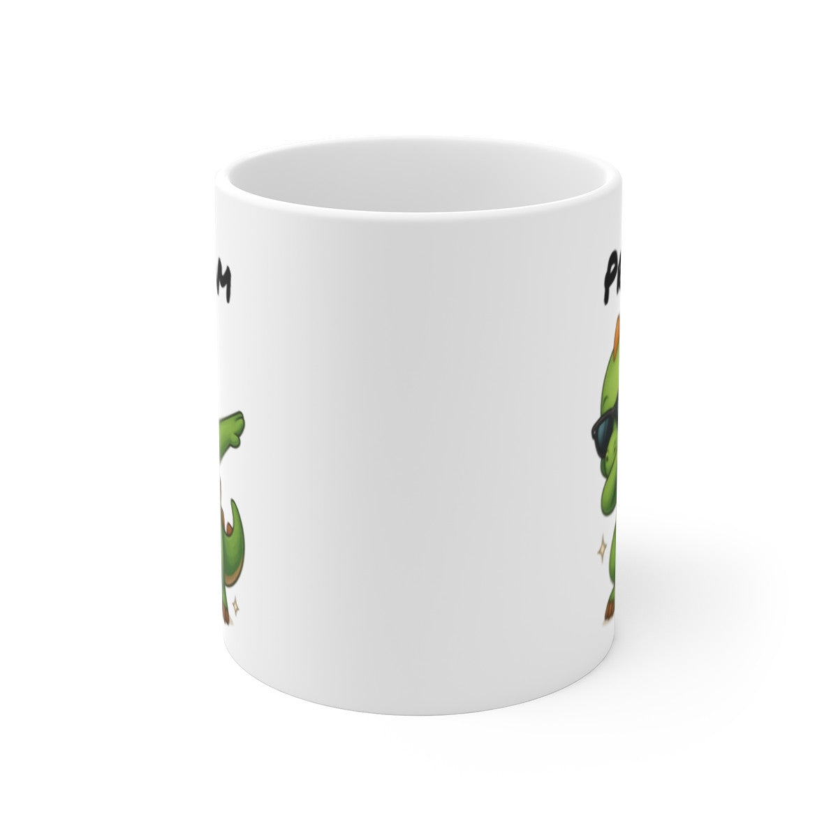 Tasse Personnalisée Dinosaure Dab – Mug Prénom Dino Garçon Vert Mignon Lunettes Cadeau Original 325ml