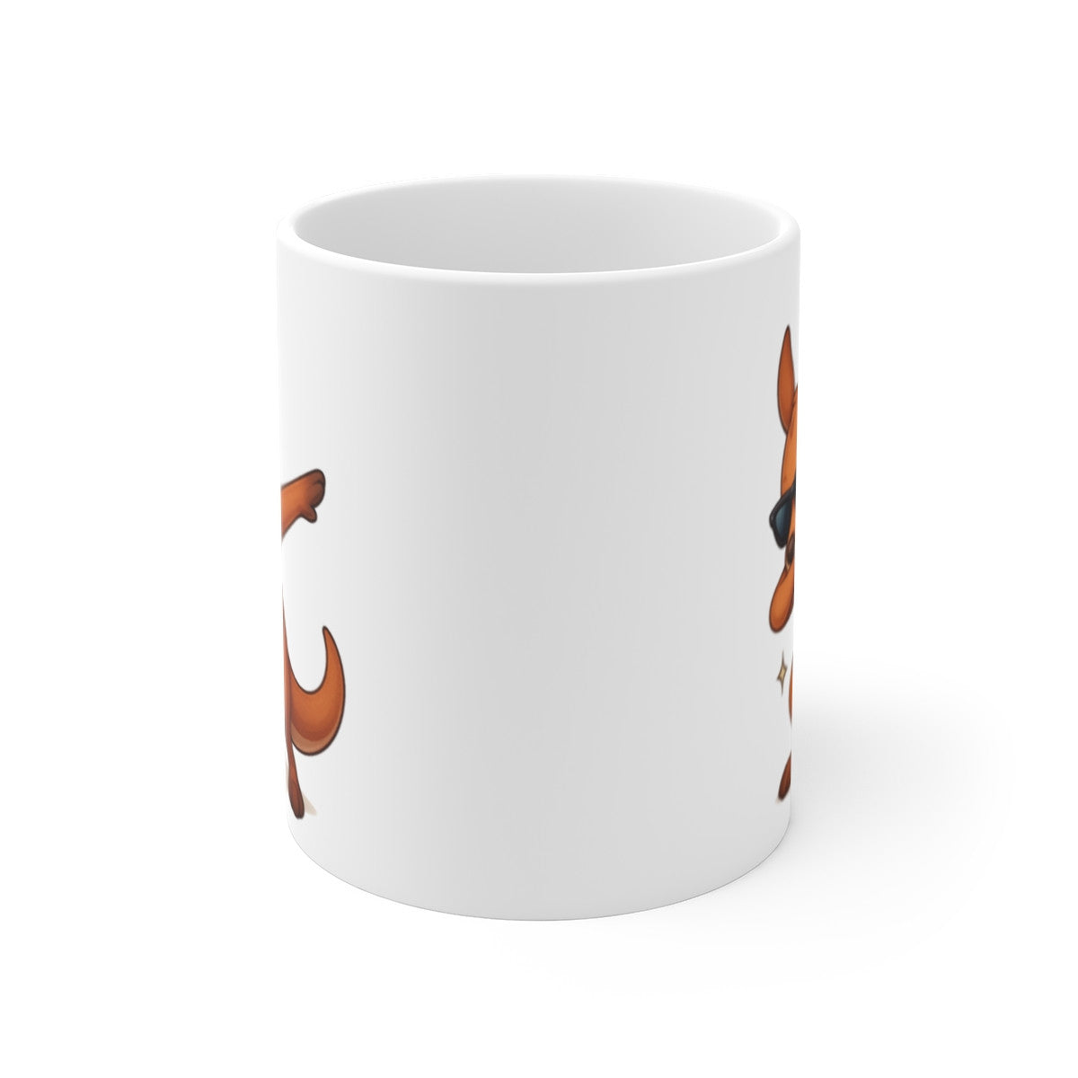 Tasse Kangourou qui Dab – Mug Humour Australie Animal Mignon Lunettes Cadeau Original Rigolo 325ml