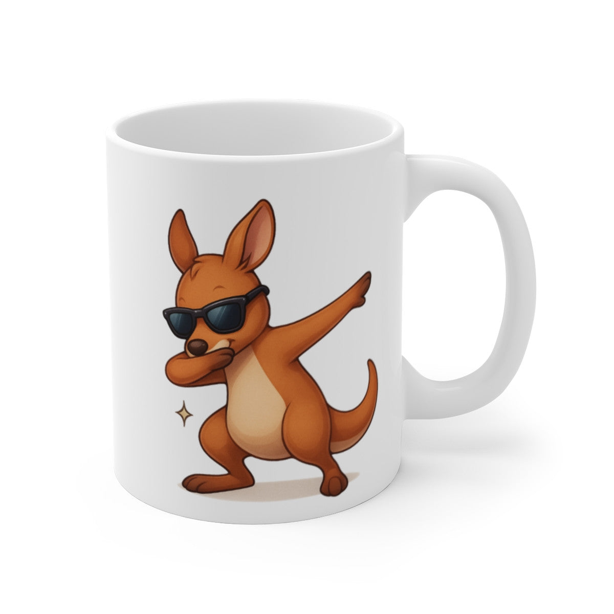 Tasse Kangourou qui Dab – Mug Humour Australie Animal Mignon Lunettes Cadeau Original Rigolo 325ml