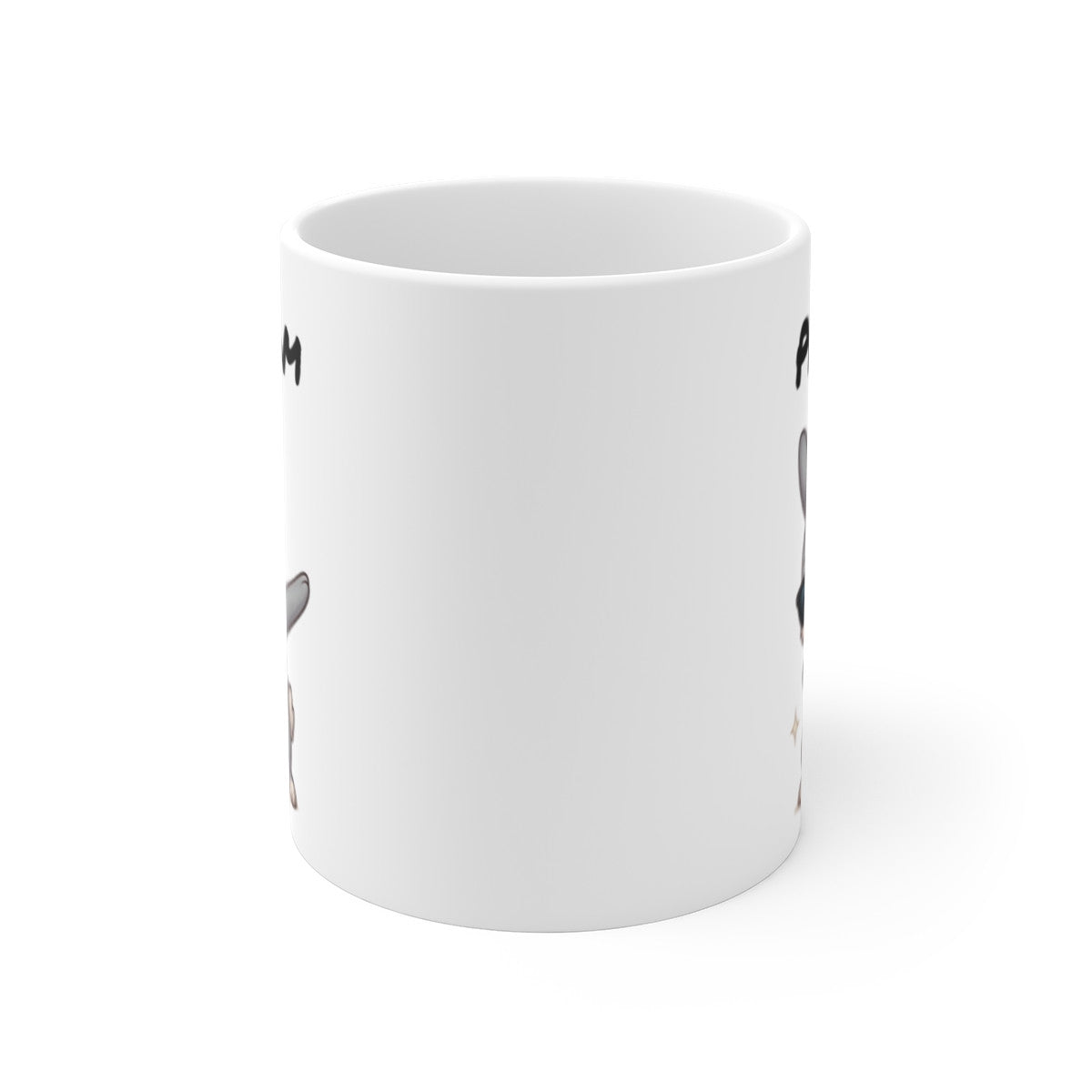 Tasse Personnalisée Lapin Dab – Mug Prénom Animal Mignon Gris Lunettes Cadeau Original Enfant 325ml