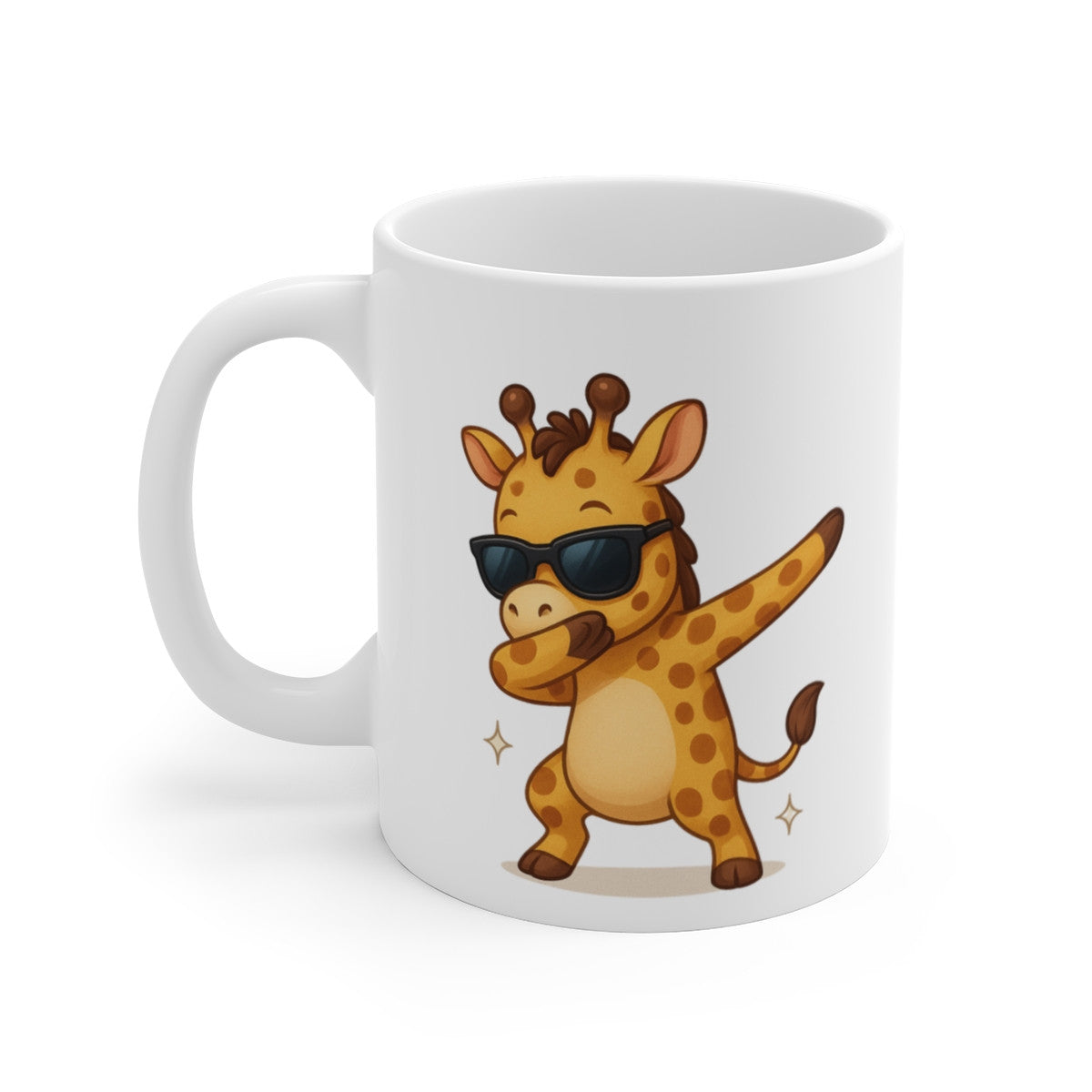 Tasse Girafe qui Dab – Mug Humour Savane Animal Mignon Lunettes Cadeau Original Rigolo 325ml