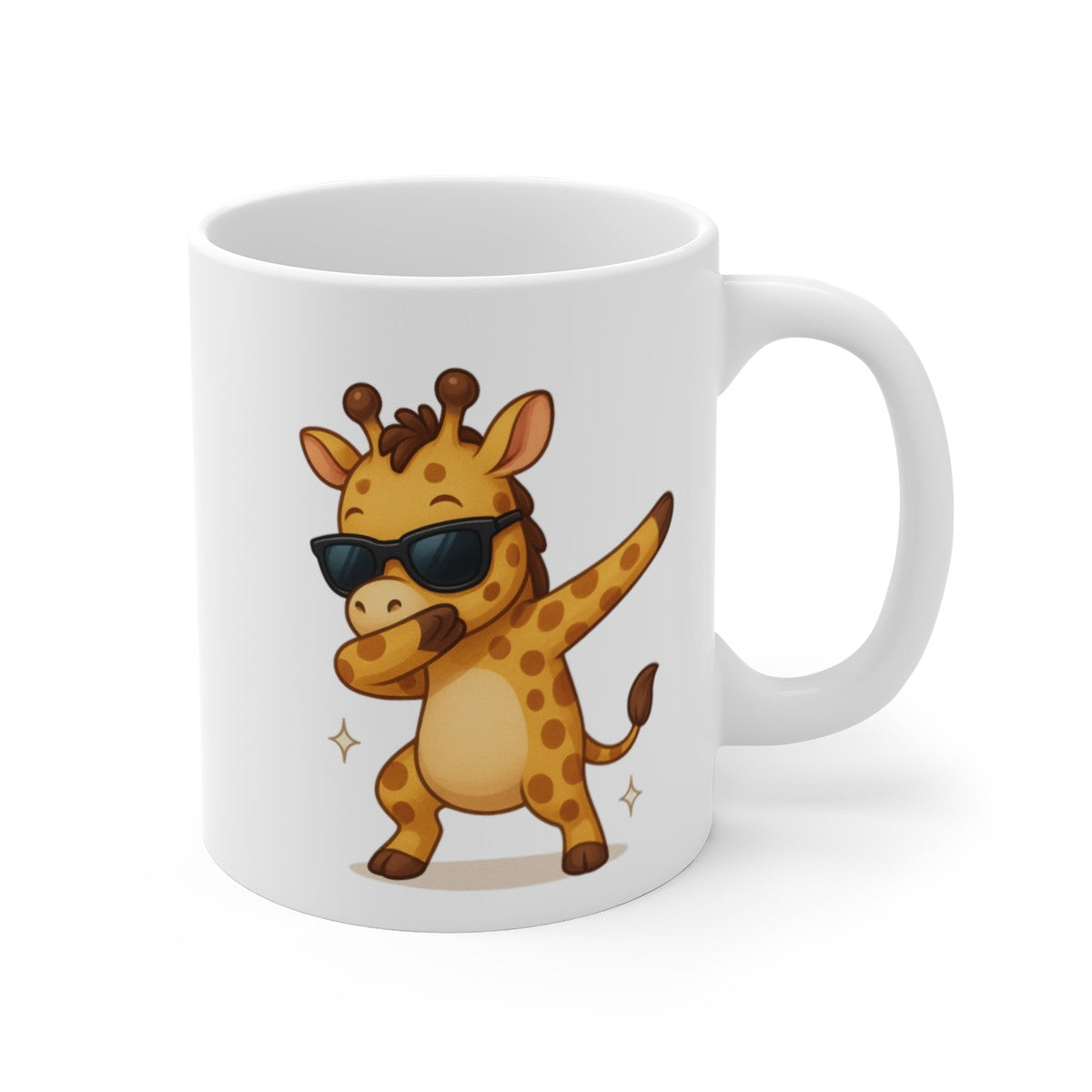 Tasse Girafe qui Dab – Mug Humour Savane Animal Mignon Lunettes Cadeau Original Rigolo 325ml