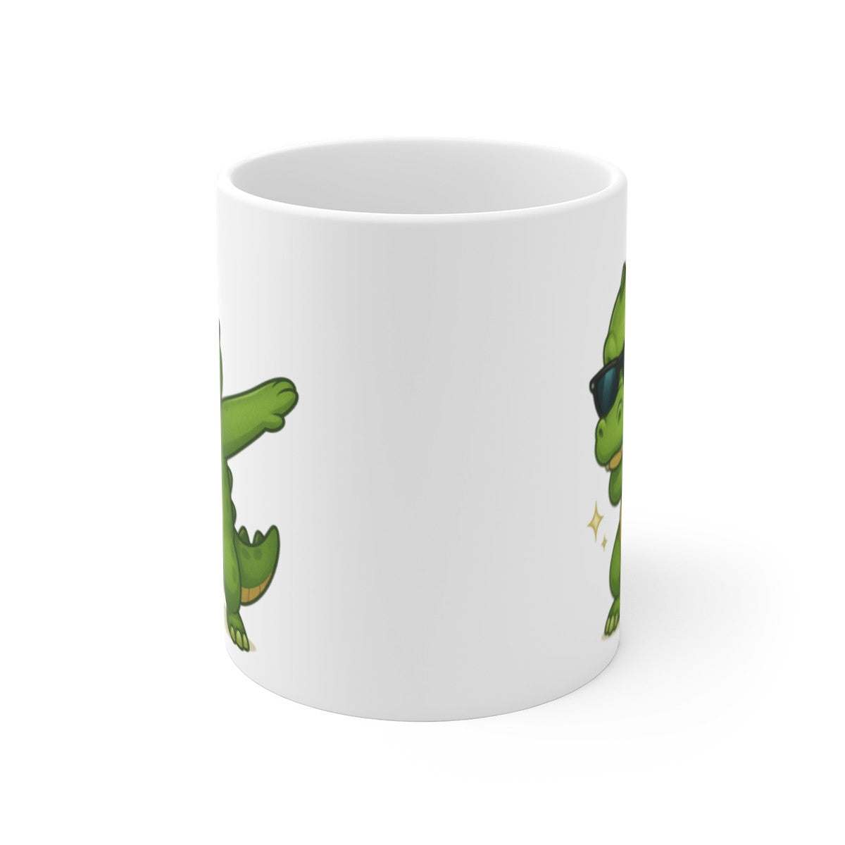 Tasse Crocodile qui Dab – Mug Humour Animal Mignon Lunettes Reptile Cadeau Original Rigolo 325ml