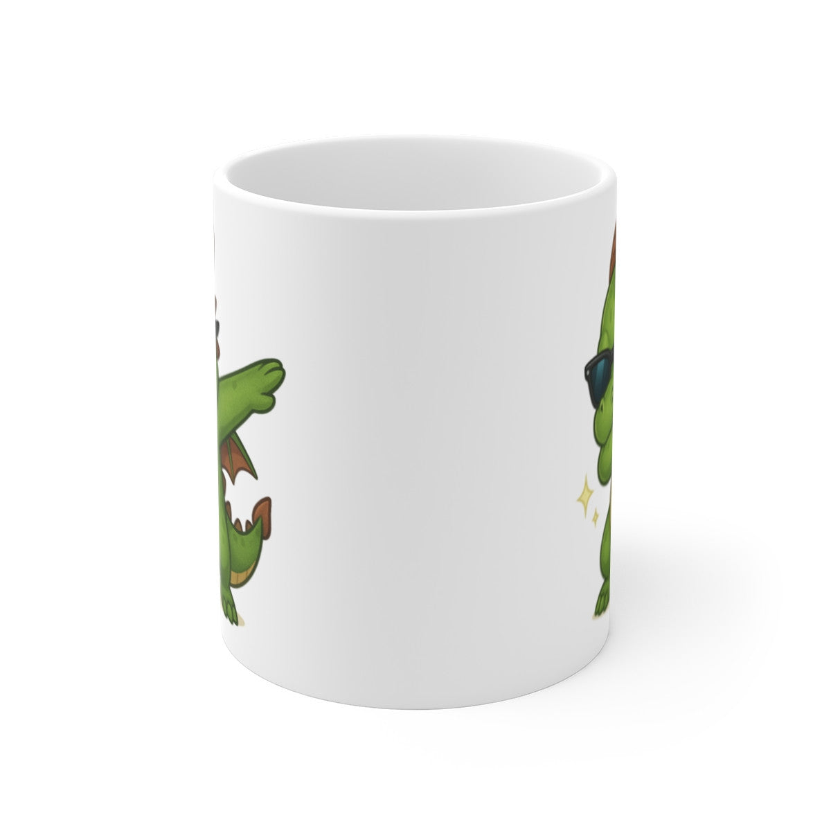 Tasse Dragon qui Dab – Mug Humour Fantastique Lunettes Créature Magique Cadeau Original 325ml