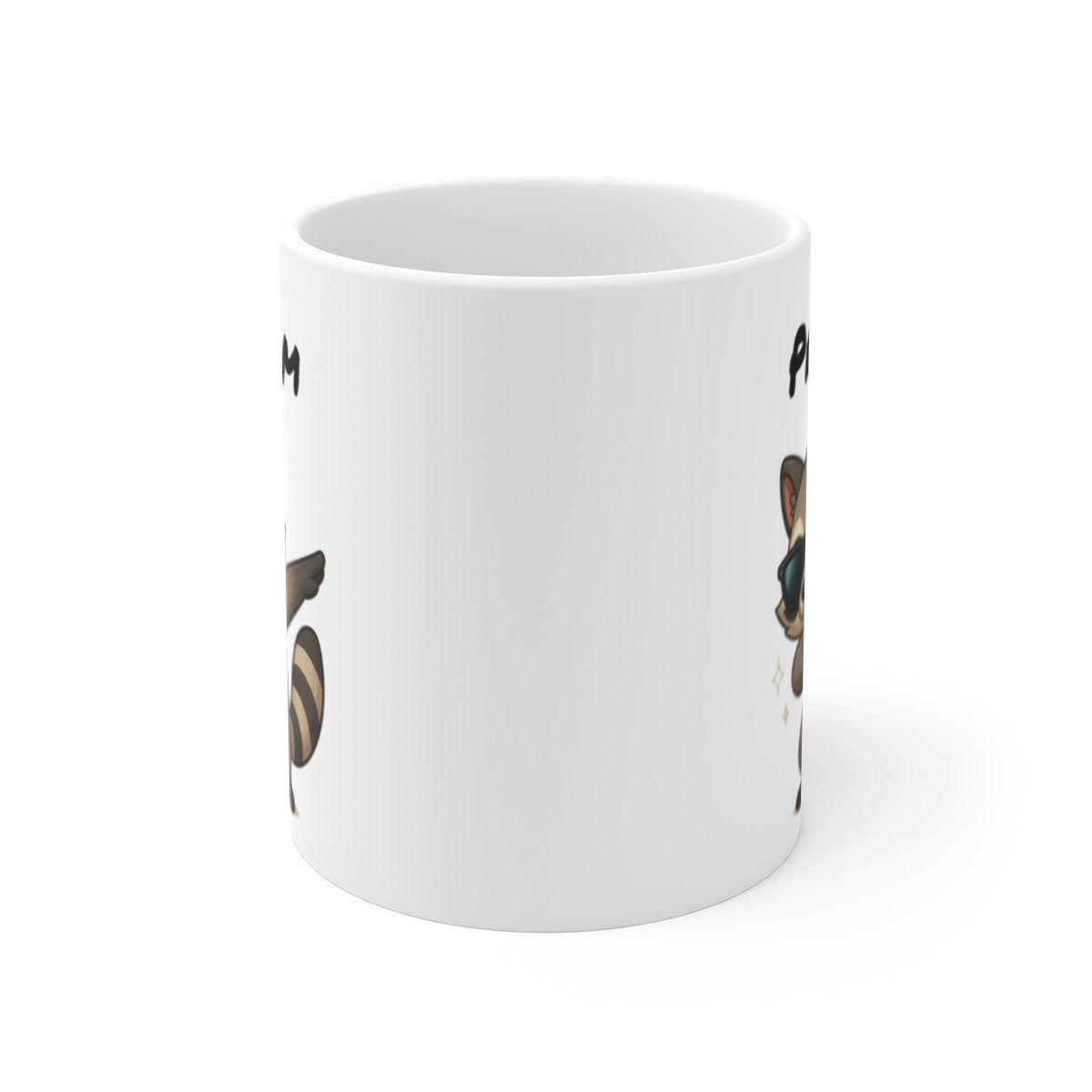 Tasse Personnalisée Raton Laveur Dab – Mug Prénom Animal Mignon Lunettes Cadeau Rigolo 325ml