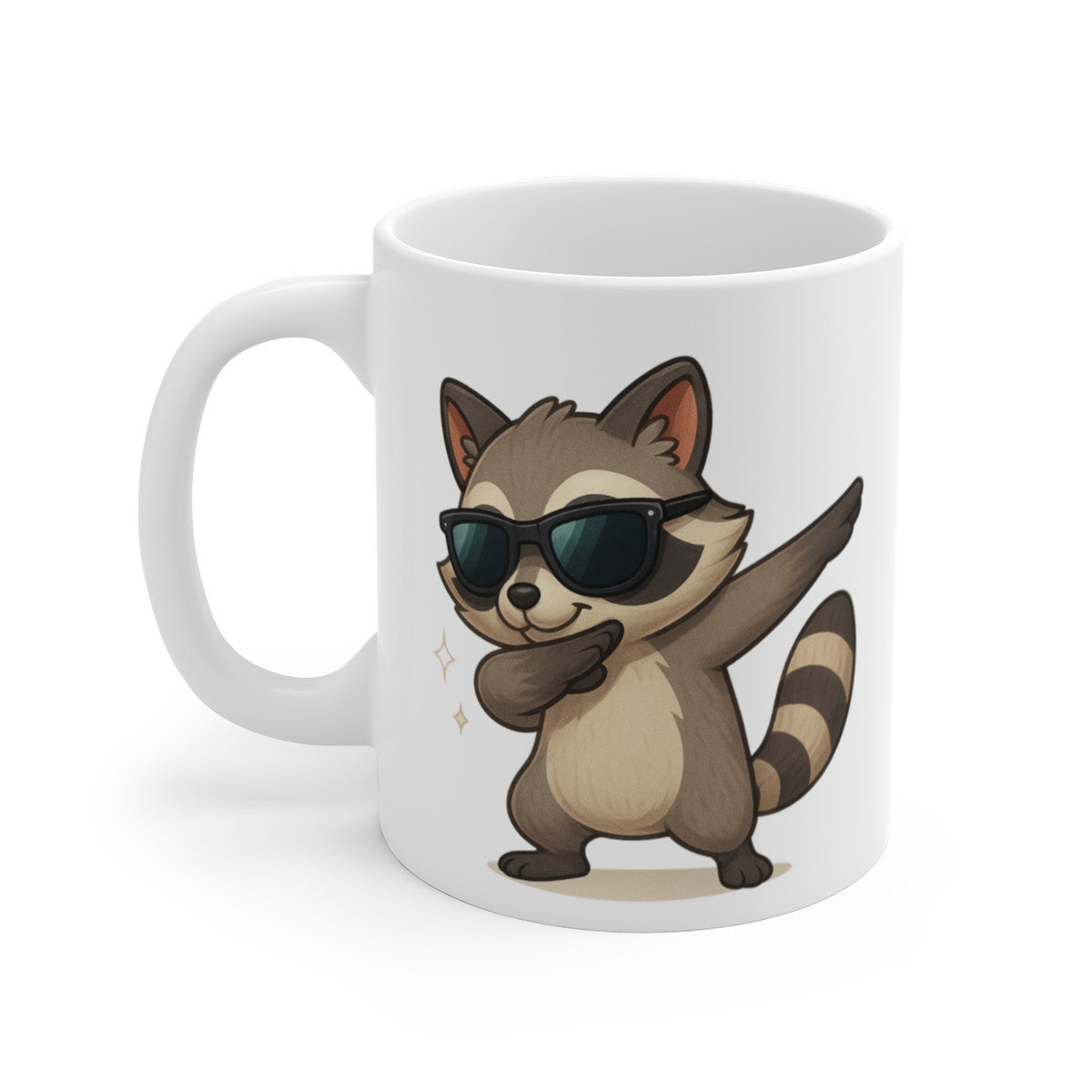 Tasse Raton Laveur Dab – Mug Ours-Laveur Rigolo Lunettes Cool Cadeau Animal Mignon 325ml