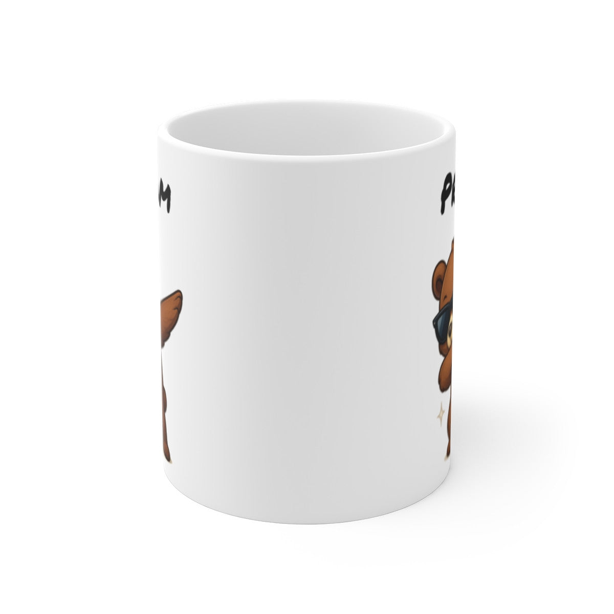 Tasse Personnalisable Ourson Dab – Mug Prénom Enfant Animal Mignon Lunettes 325ml Cadeau