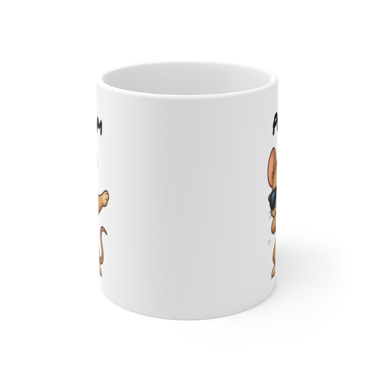 Tasse Souris Dab Personnalisable – Mug Prénom Animal Mignon Marron – Cadeau Fun 325ml