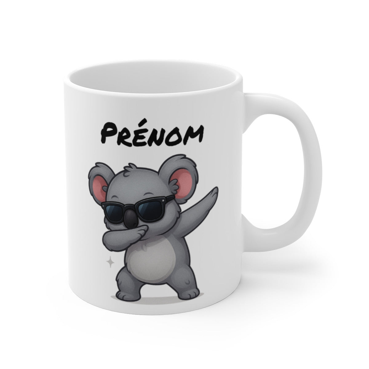 Tasse Koala Dab avec Prénom – Mug Animal Personnalisable Enfant – Cadeau Mignon Original 325ml