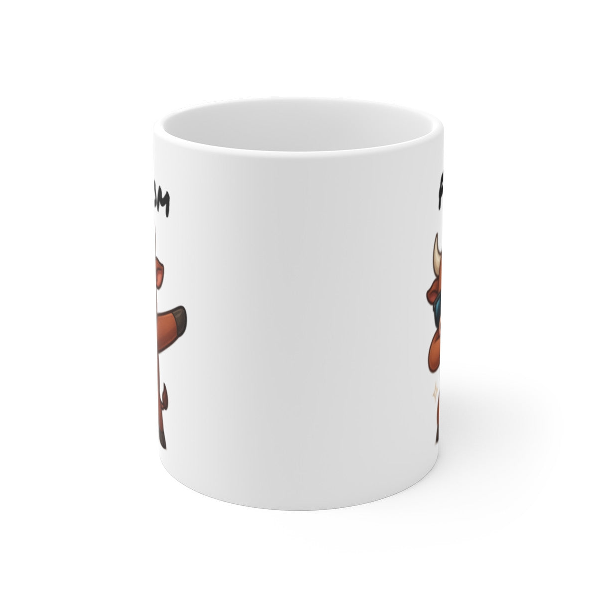 Tasse Taureau Dab Personnalisée – Mug Drôle avec Prénom – Cadeau Rigolo Enfant, Collègue ou Maître – 325 ml