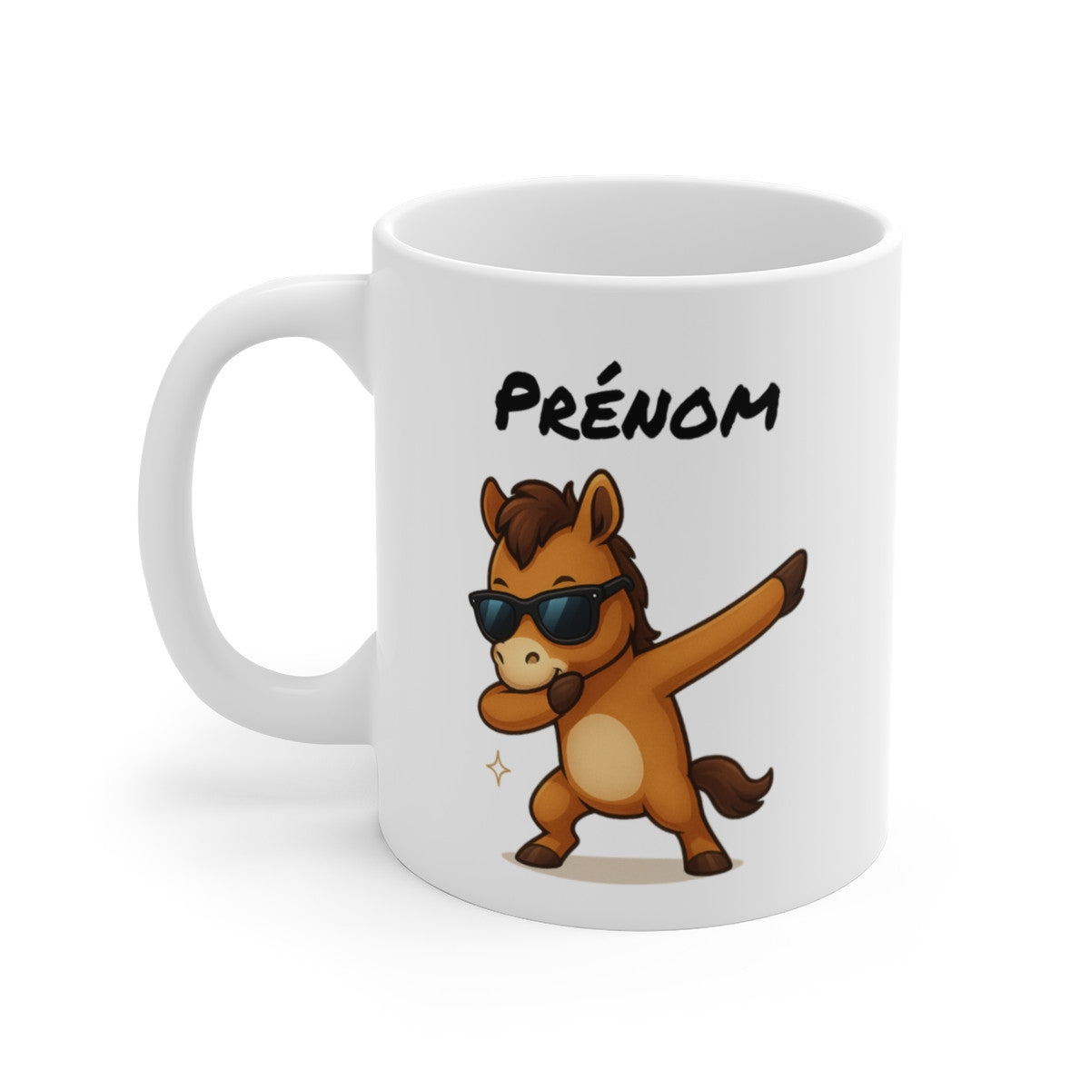 Tasse Cheval qui Dab Personnalisable – Mug Drôle avec Prénom – Cadeau Original pour Enfants ou Amoureux des Chevaux