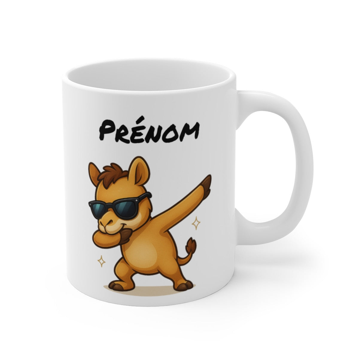 Mug Chameau Dab Personnalisé – Tasse Rigolote avec Prénom – Cadeau Marrant et Original