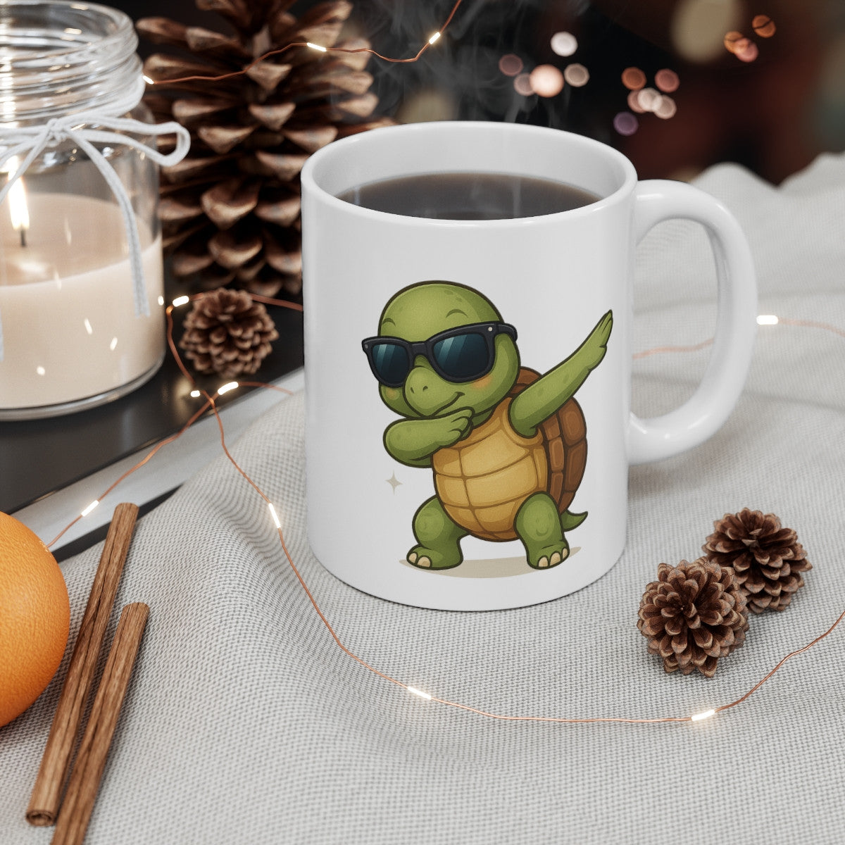 Tasse Tortue qui Dab – Mug Humour Animalier – Cadeau Original pour Enfant ou Adulte Fan de Tortues