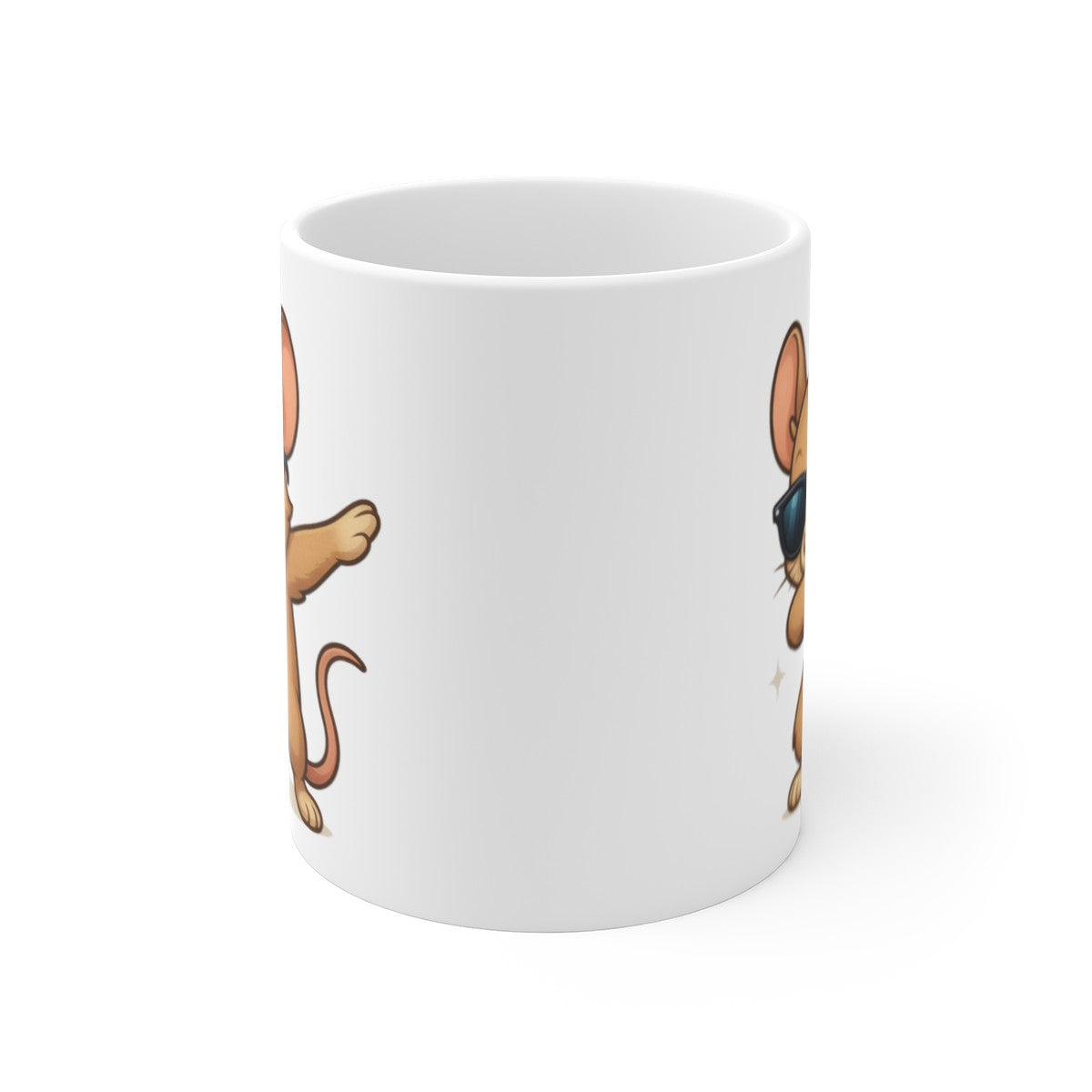 Tasse Souris Funny Dab – Mug Humour Animal Mignon – Cadeau Original pour Enfants, Amis ou Collègues