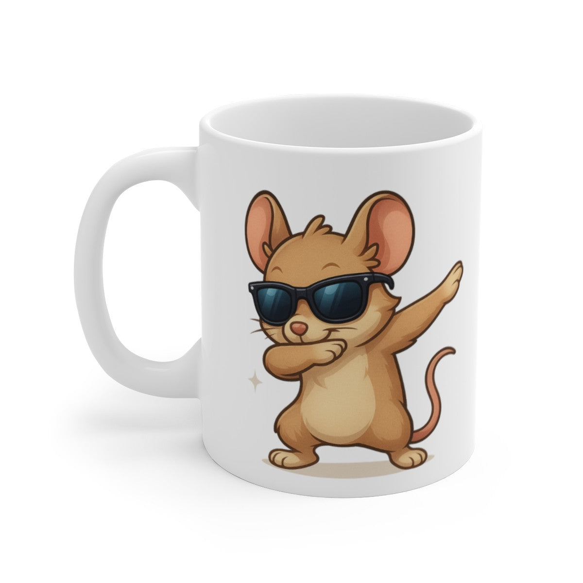 Tasse Souris Funny Dab – Mug Humour Animal Mignon – Cadeau Original pour Enfants, Amis ou Collègues