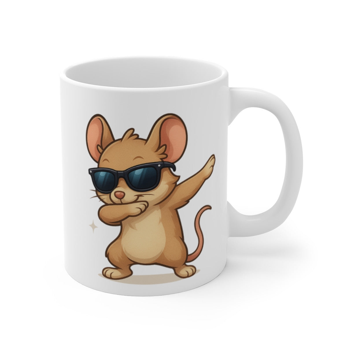 Tasse Souris Funny Dab – Mug Humour Animal Mignon – Cadeau Original pour Enfants, Amis ou Collègues