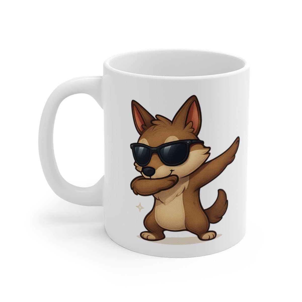 Tasse Loup Stylé – Mug Loup Cartoon qui Dab – Cadeau Original pour Fans d’Animaux Sauvages