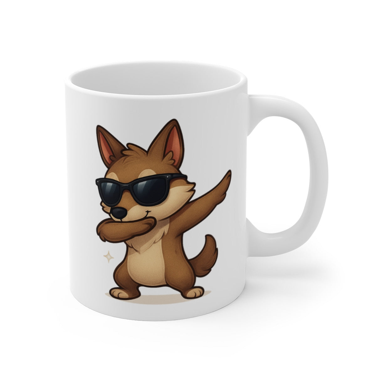 Tasse Loup Stylé – Mug Loup Cartoon qui Dab – Cadeau Original pour Fans d’Animaux Sauvages