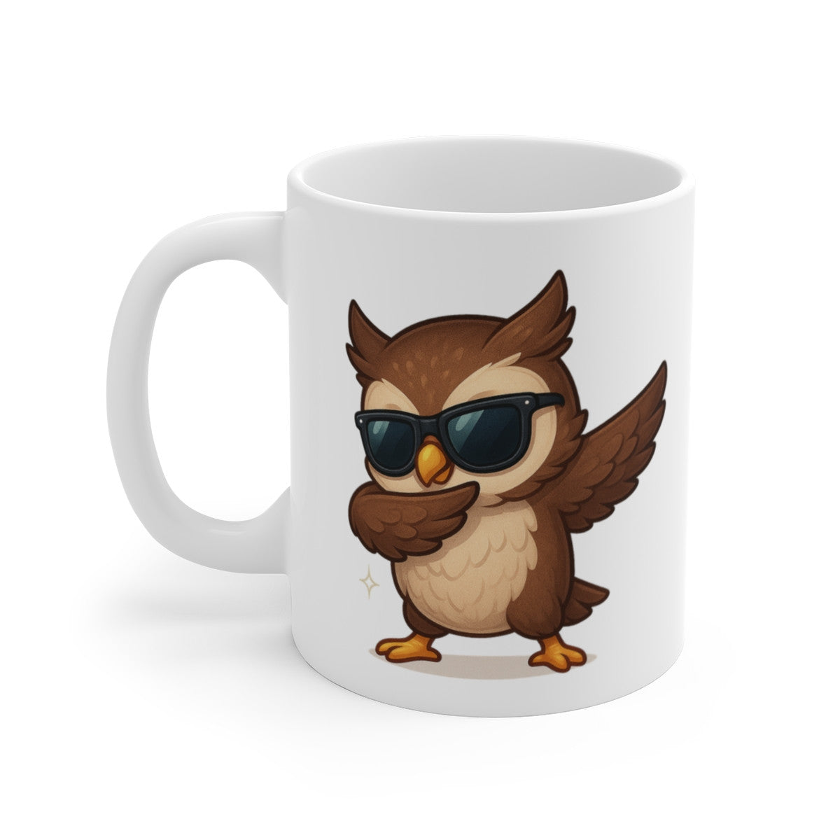 Tasse Hibou Stylé – Mug Dab Cartoon – Idée Cadeau Hibou Amusant Original