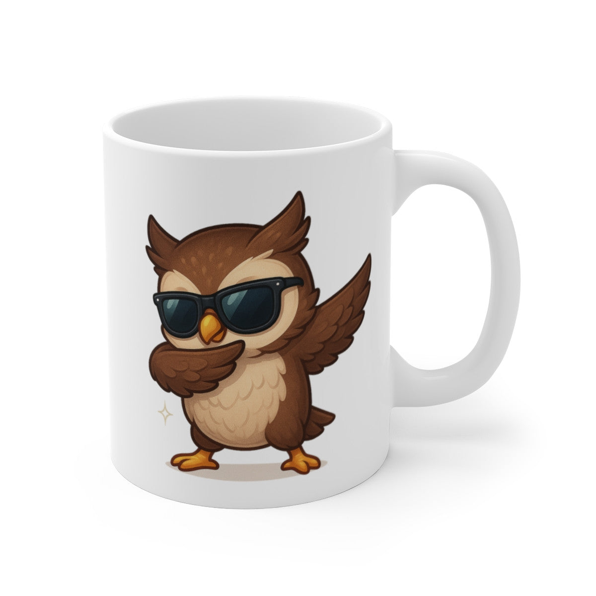 Tasse Hibou Stylé – Mug Dab Cartoon – Idée Cadeau Hibou Amusant Original