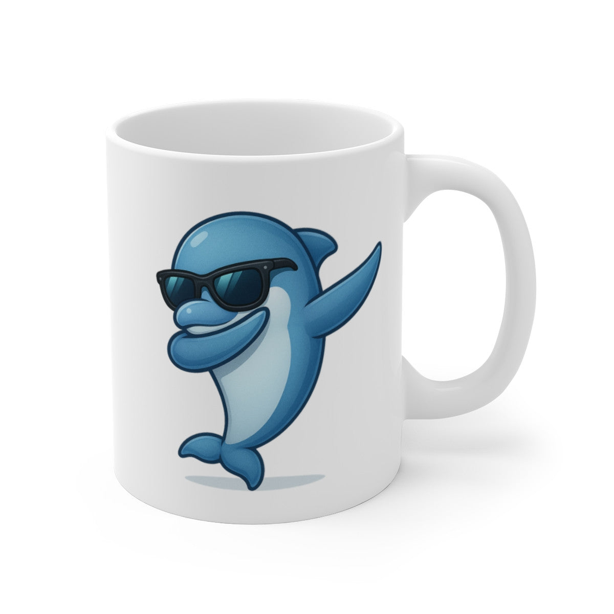 Tasse Dauphin Amusant – Mug Cartoon Dab – Cadeau Original Fan de Mer et Océan