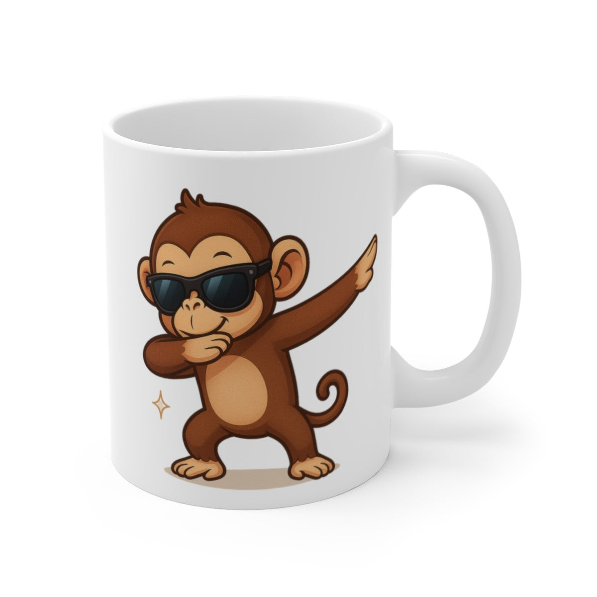 Tasse Singe Dab Humour – Mug Cartoon Drôle 325ml – Idée Cadeau Fun Déco Bureau
