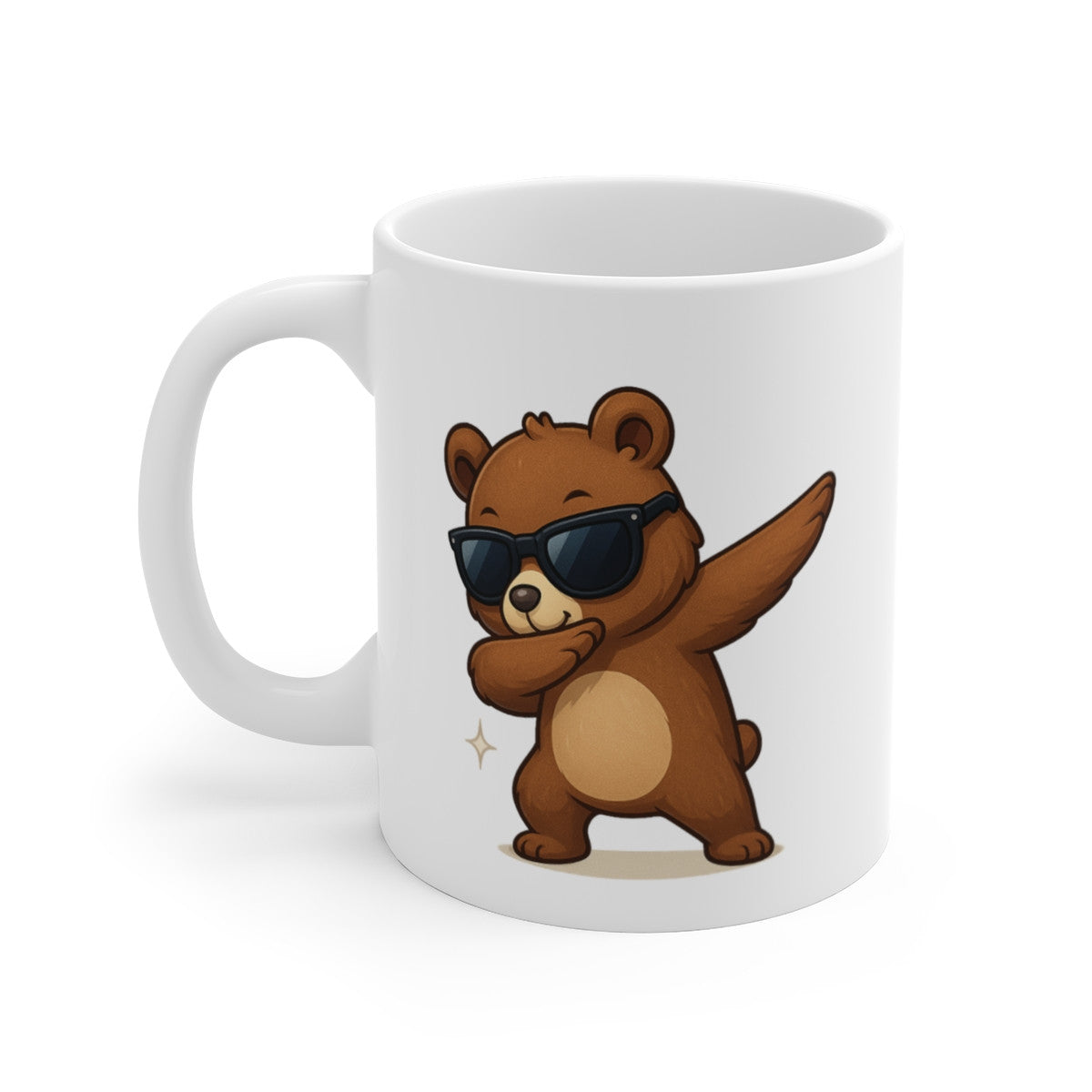 Tasse Ours Dab Mignon – Mug Cartoon Drôle 325ml – Cadeau Animalier Rigolo Déco Bureau