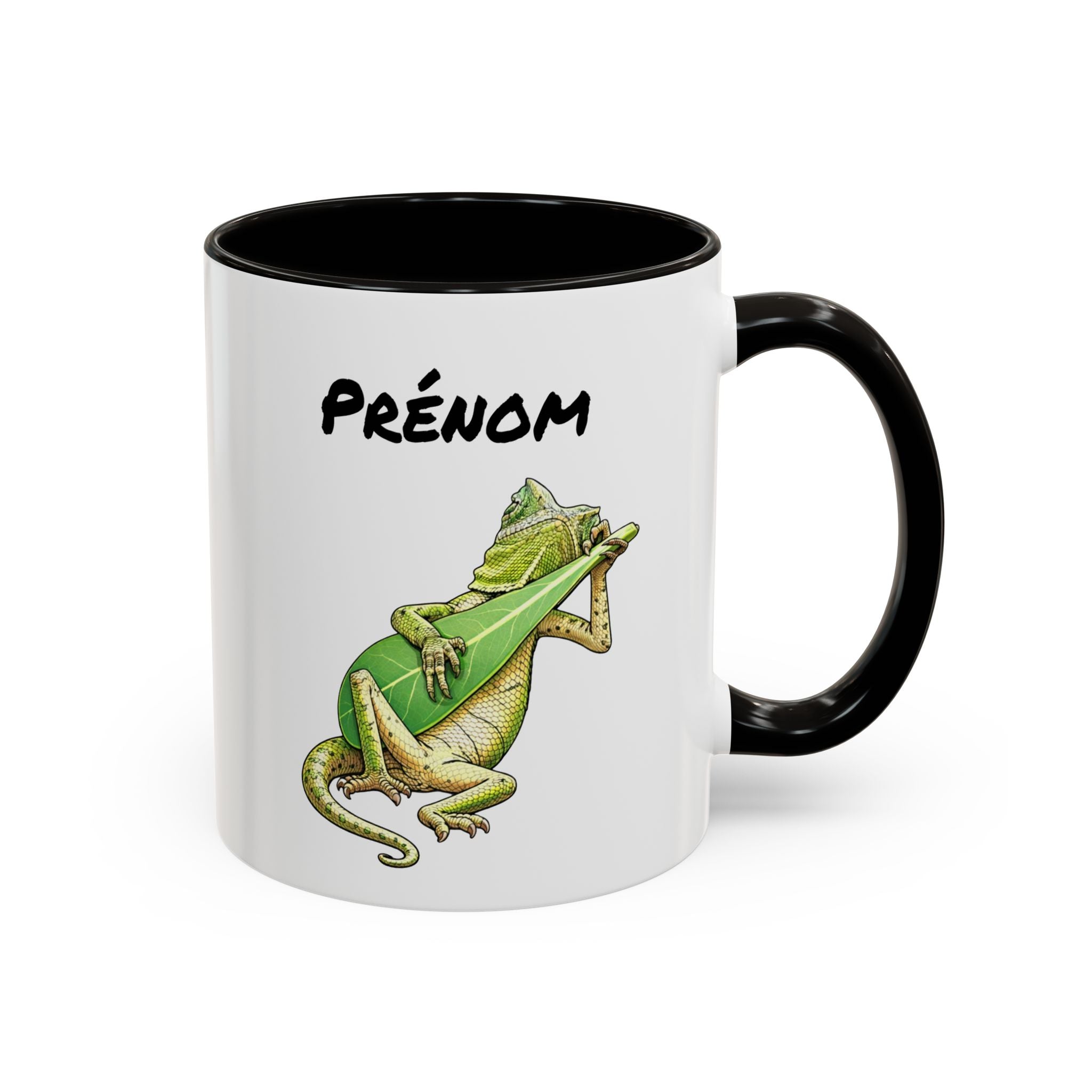 Tasse Iguane Guitare Personnalisable 325ml – Mug Céramique Animal Musicien Tropical Prénom Cadeau Original