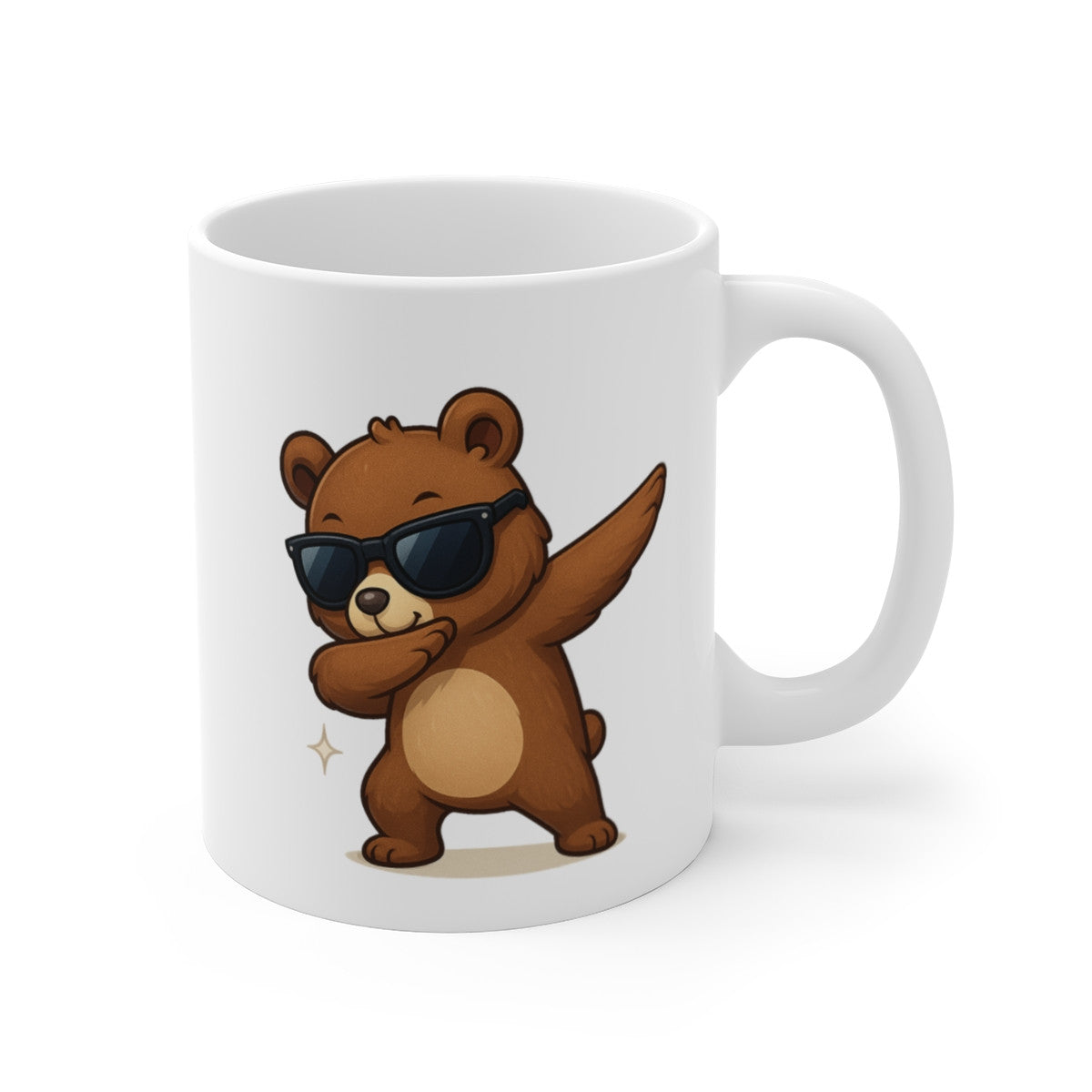 Tasse Ours Dab Mignon – Mug Cartoon Drôle 325ml – Cadeau Animalier Rigolo Déco Bureau