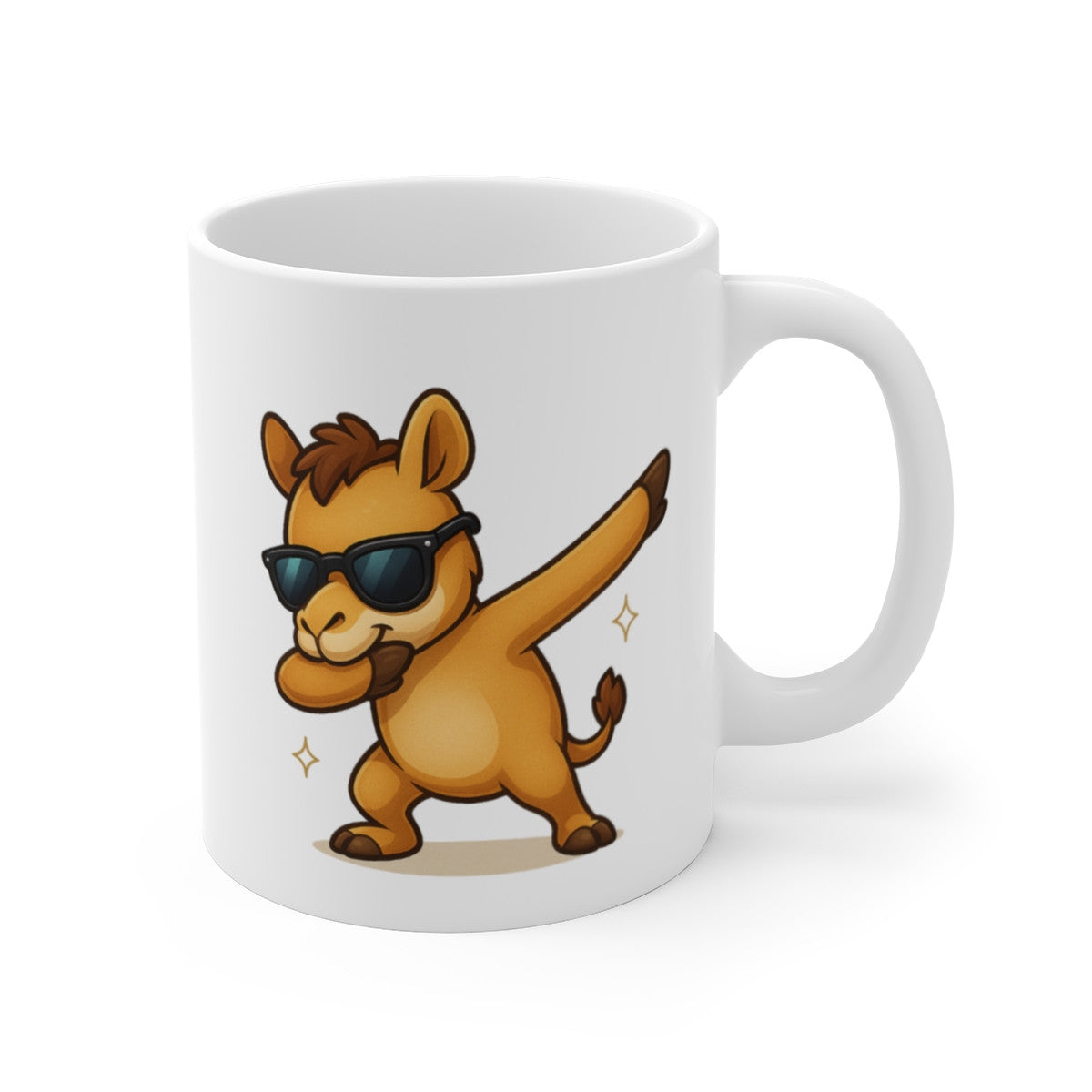 Tasse Lama Dab Drôle – Mug Cartoon Alpaga Humour 325ml – Cadeau Fun Original Déco Bureau