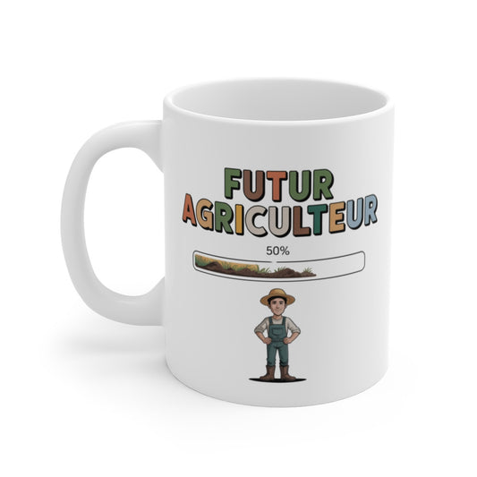 Tasse Futur Agriculteur Garçon – Mug Métier Enfant 325ml – Cadeau Agriculture Jeune Passionné