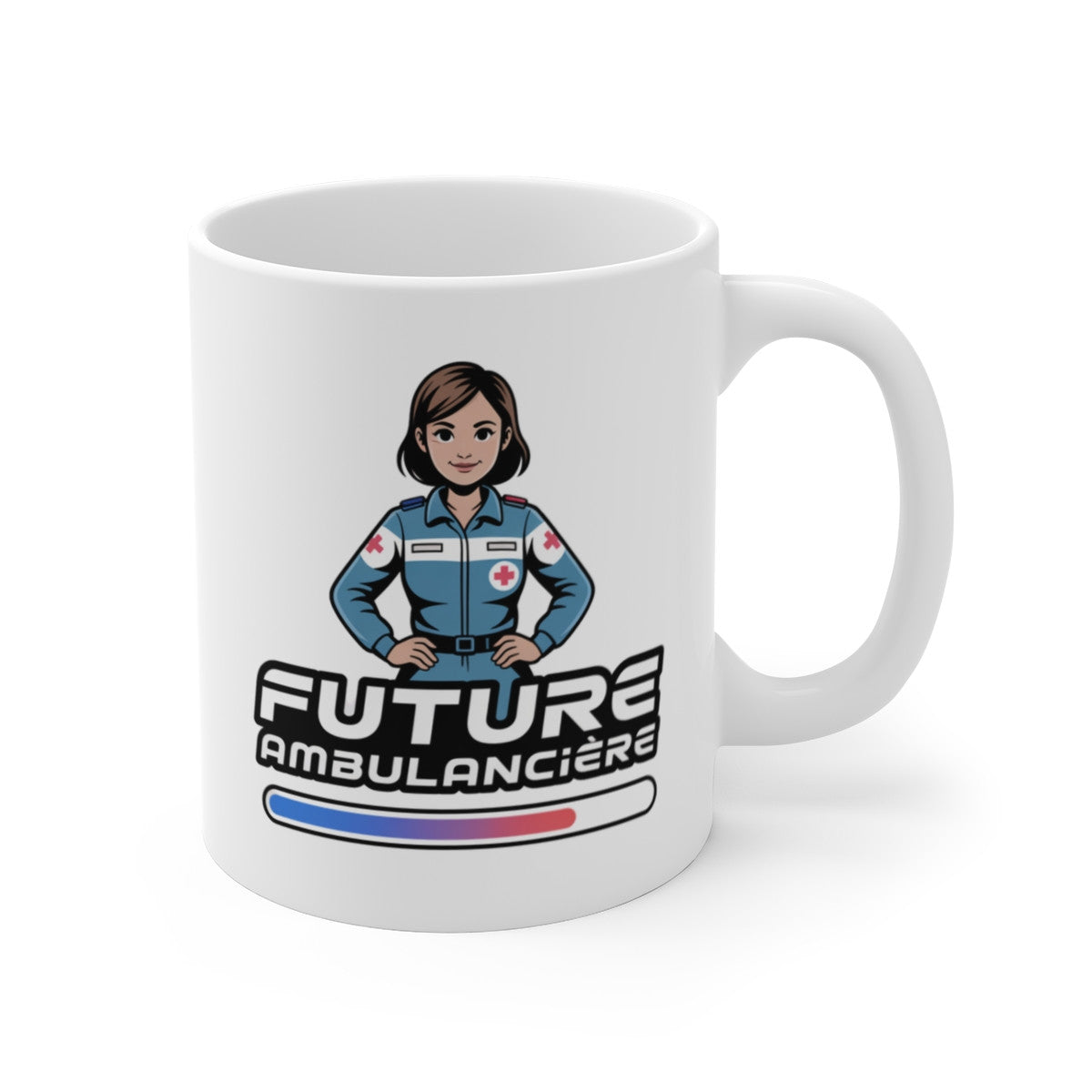 Tasse Future Ambulancière Fille – Mug Métier Urgence 325ml – Cadeau Motivation Secouriste Femme