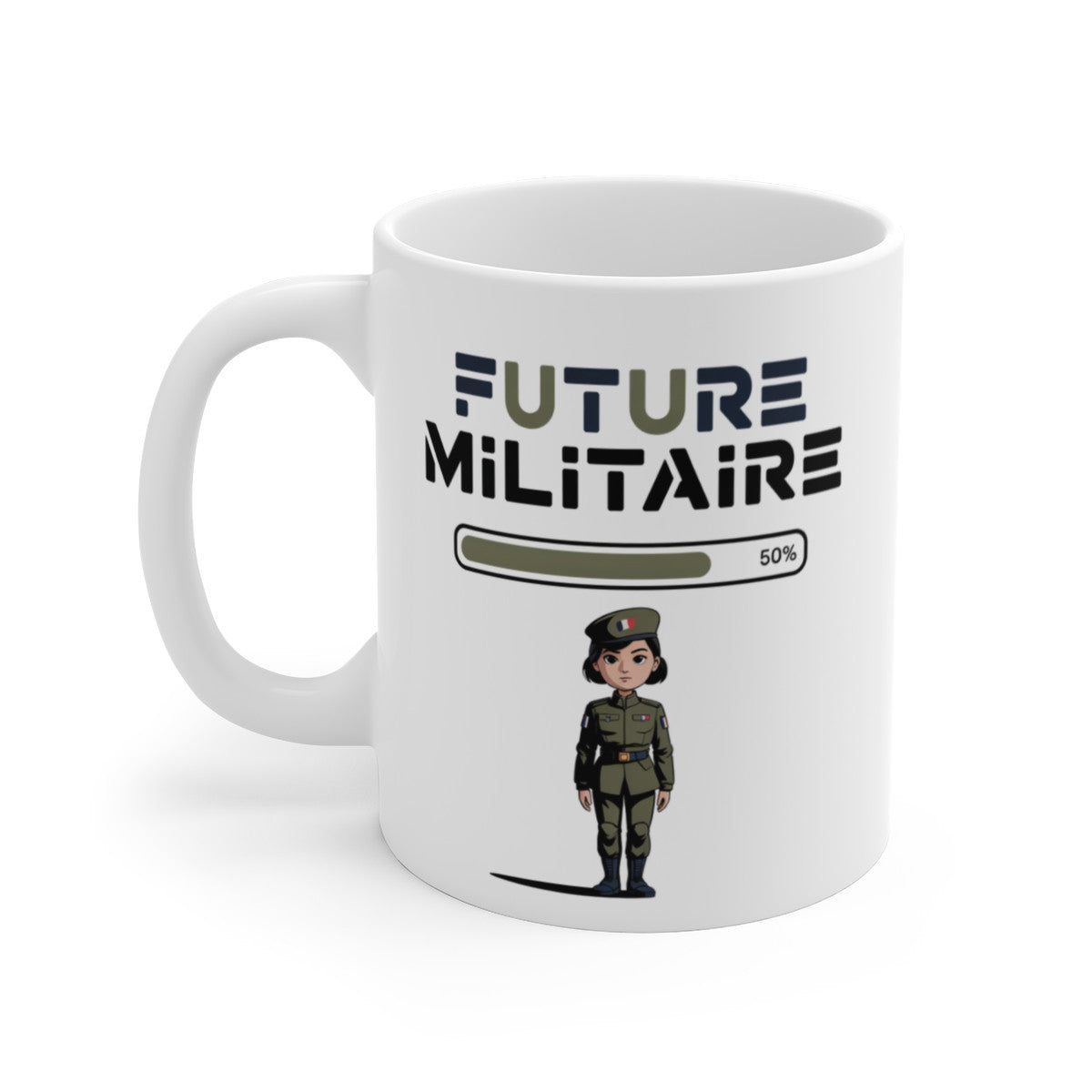 Tasse Future Militaire Fille – Mug Métier Armée 325ml – Cadeau Motivation Jeune Femme Soldat