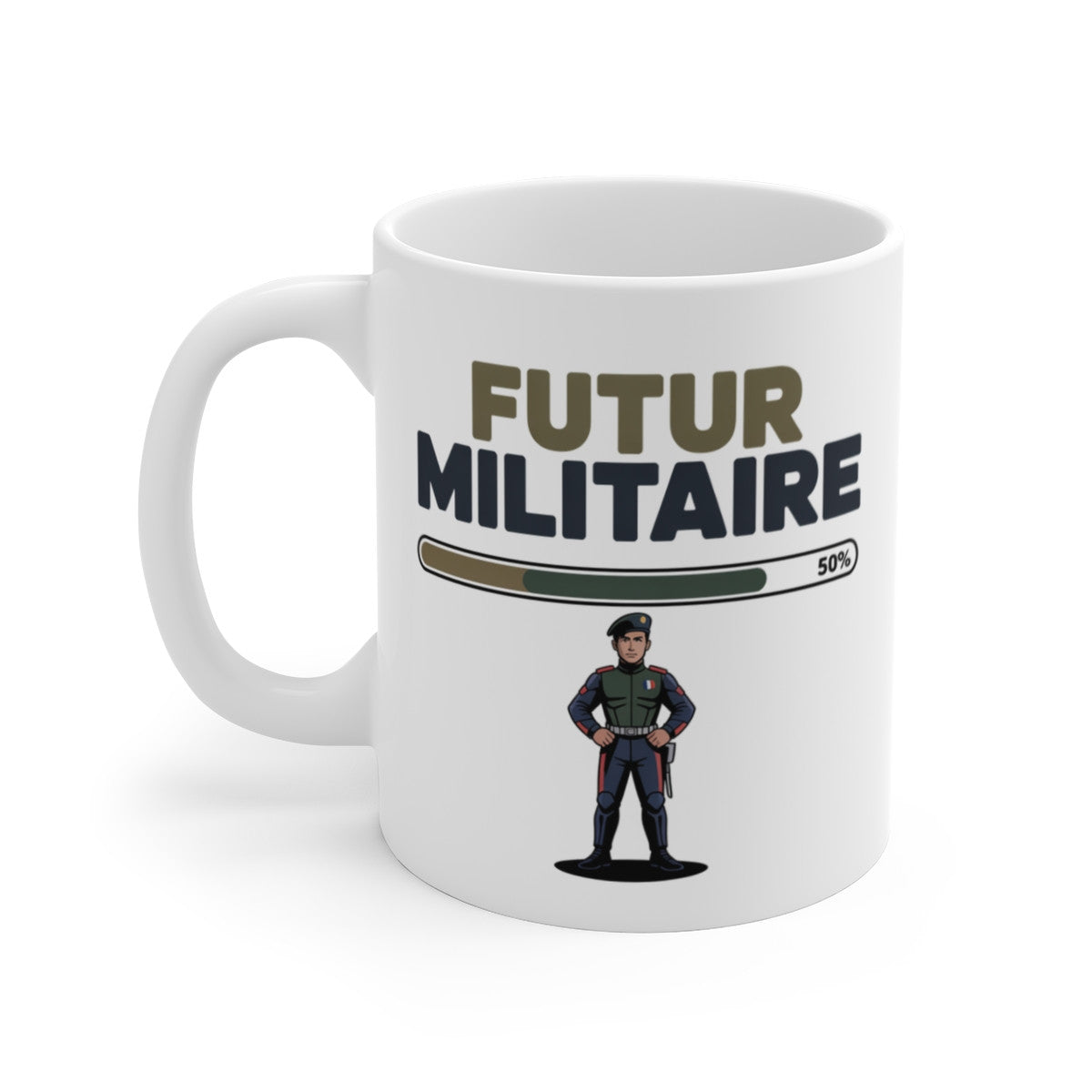 Tasse Futur Militaire Garçon – Mug Métier Armée 325ml – Cadeau Vocation Jeune Soldat Défense
