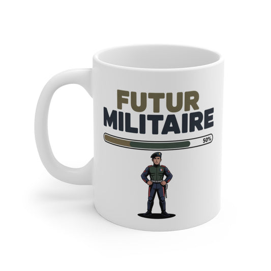 Tasse Futur Militaire Garçon – Mug Métier Armée 325ml – Cadeau Vocation Jeune Soldat Défense