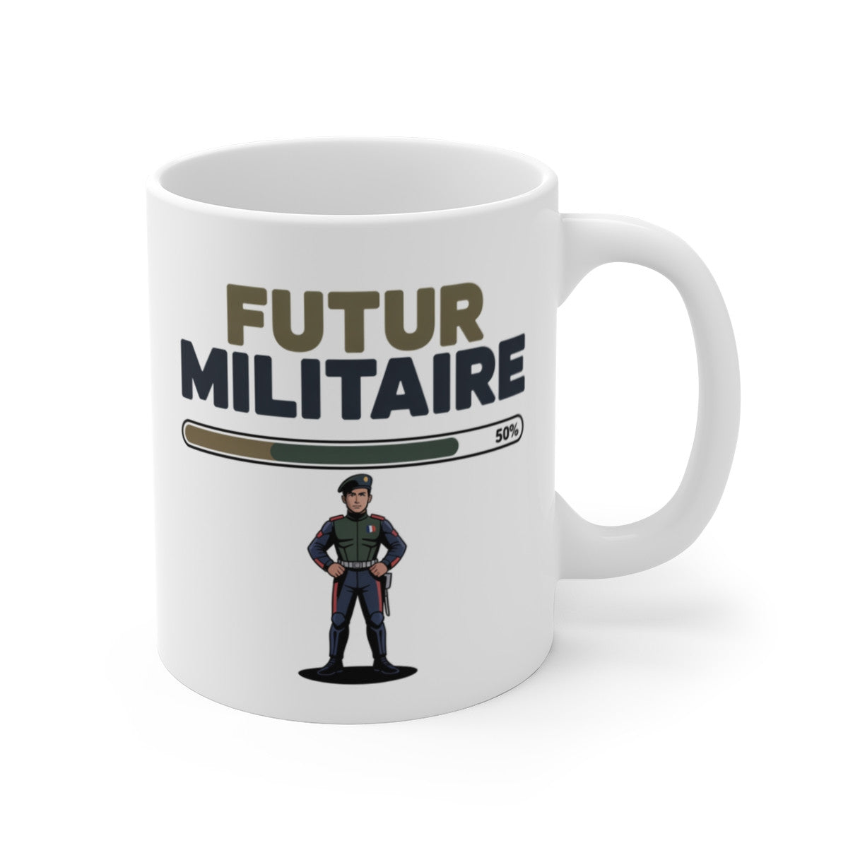 Tasse Futur Militaire Garçon – Mug Métier Armée 325ml – Cadeau Vocation Jeune Soldat Défense